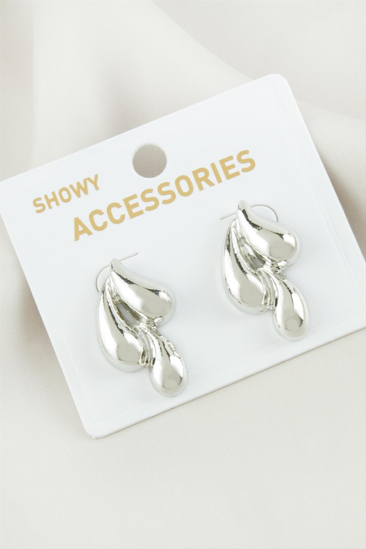 Su Damlası Metal Küpe