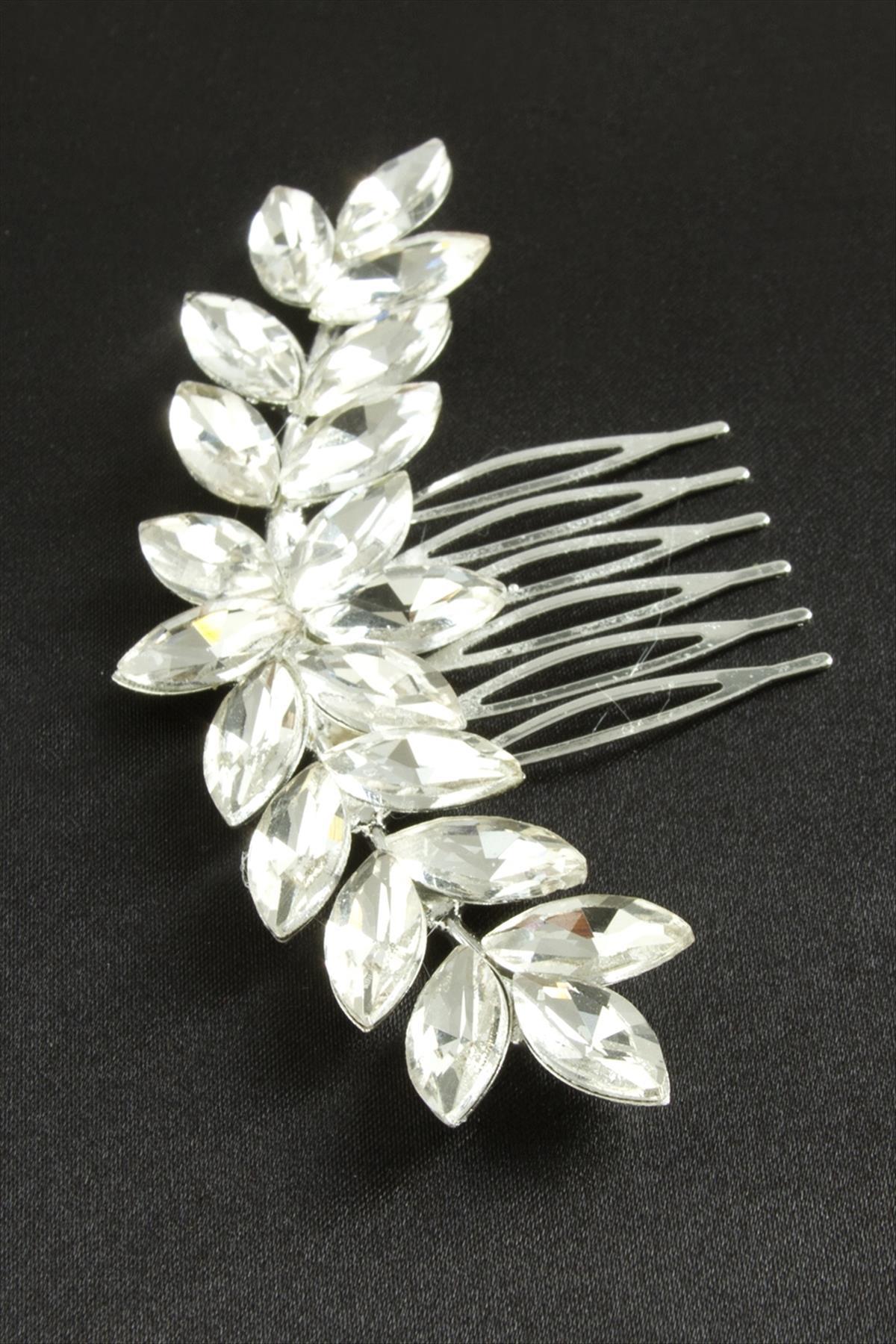 Yaprak Taşlı Yan Toka