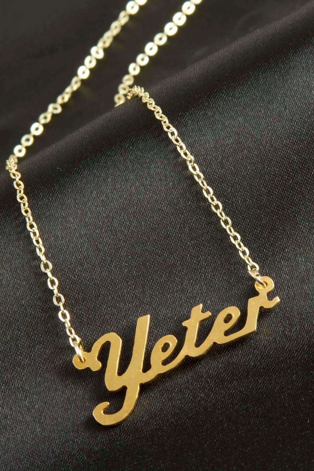 Yeter isimli kolye -Sarı
