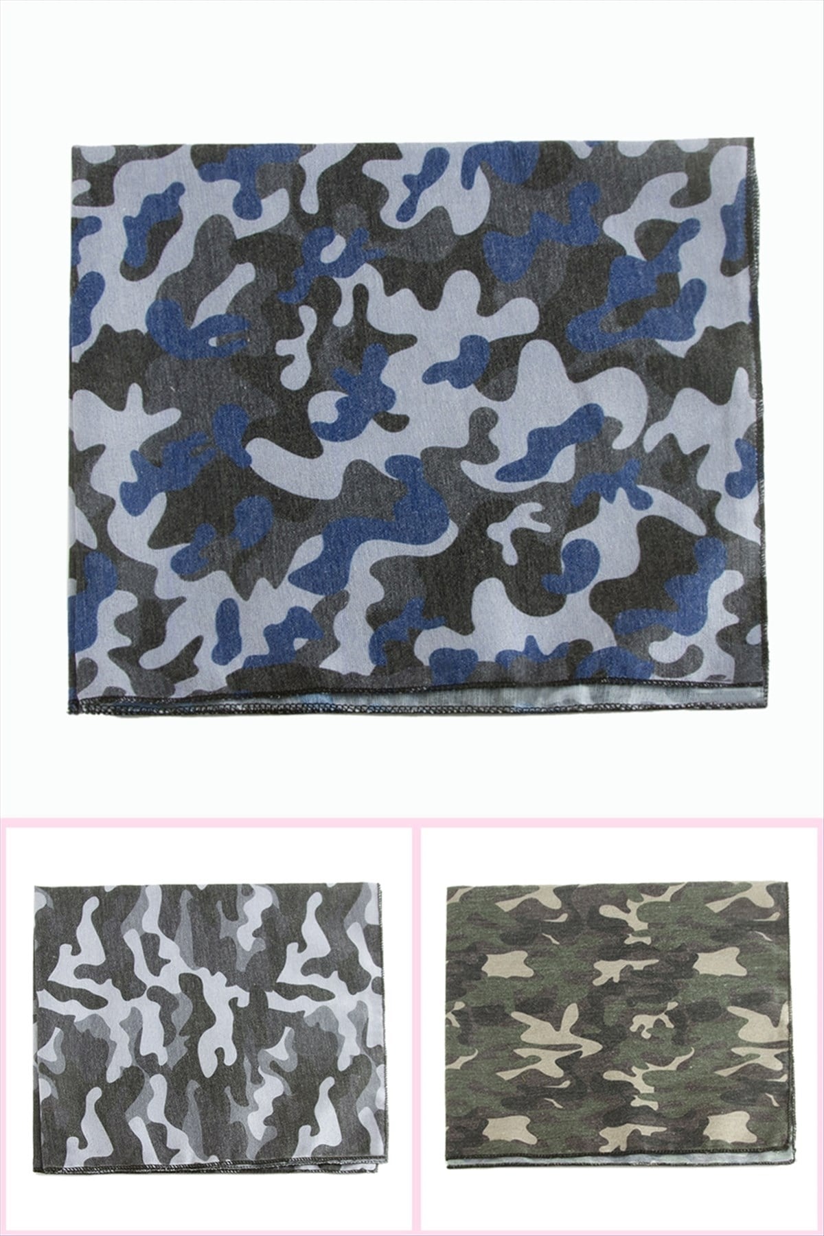 Asker Desenli Keten Bandana 50*50