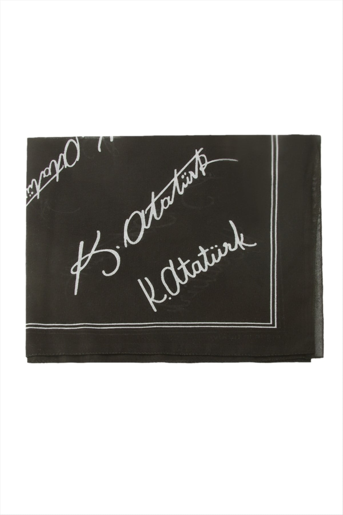Atatürk İmzalı Desenli Bandana 50*50