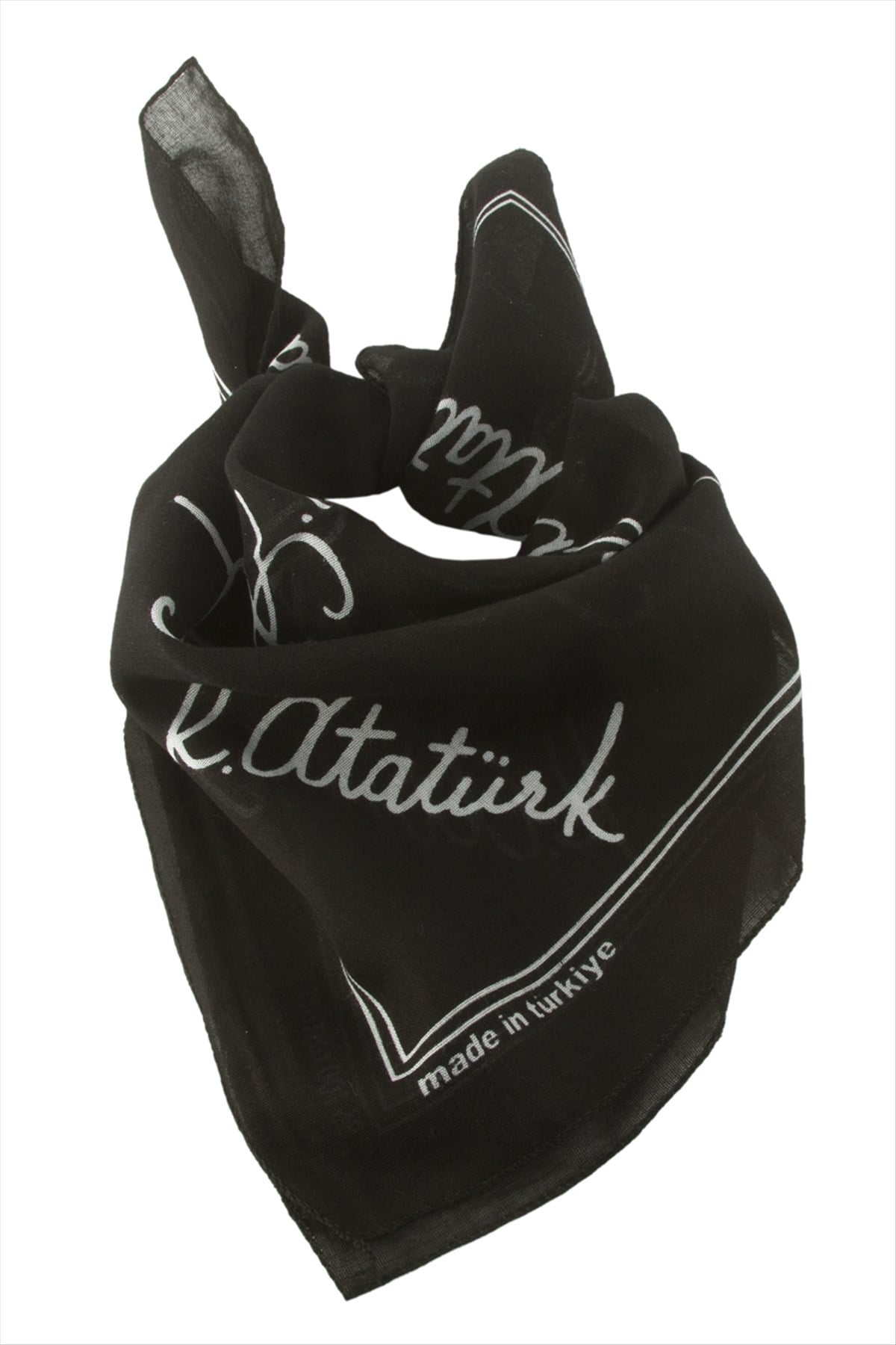 Atatürk İmzalı Desenli Bandana 50*50