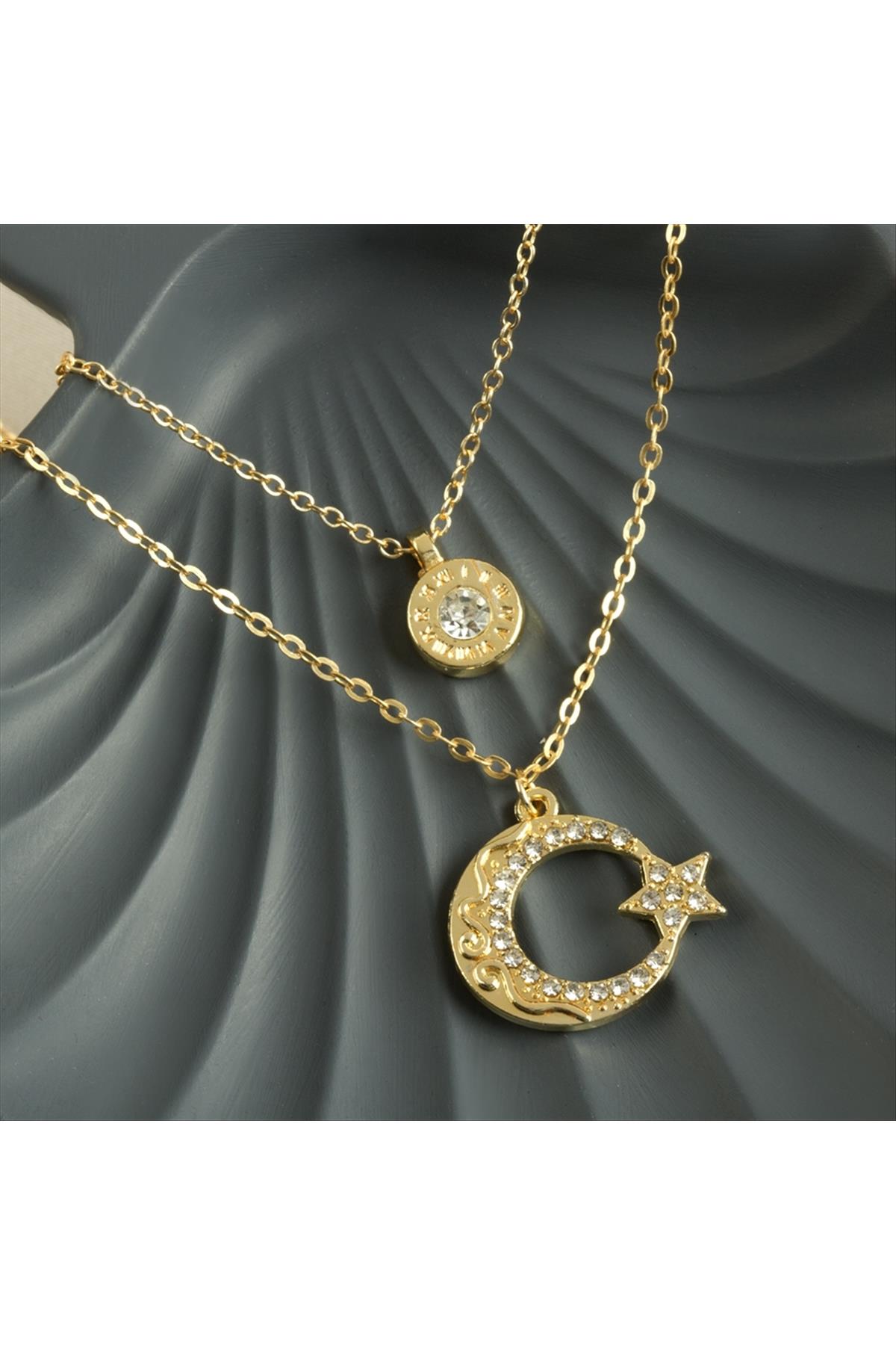 Ay Yıldız Yeni Sezon İkili Kolye