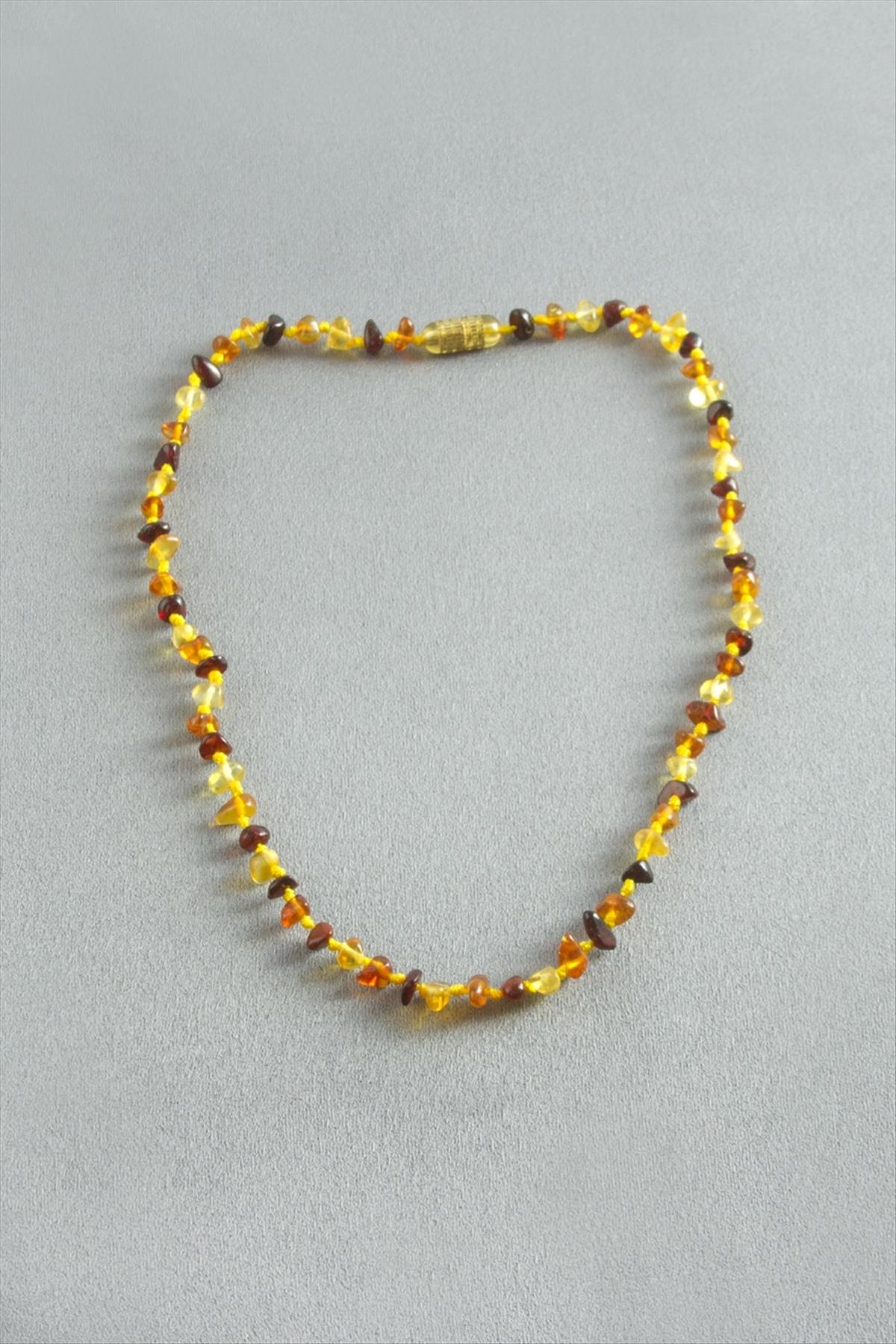 Bebek Kehribar Taşlı Kolye