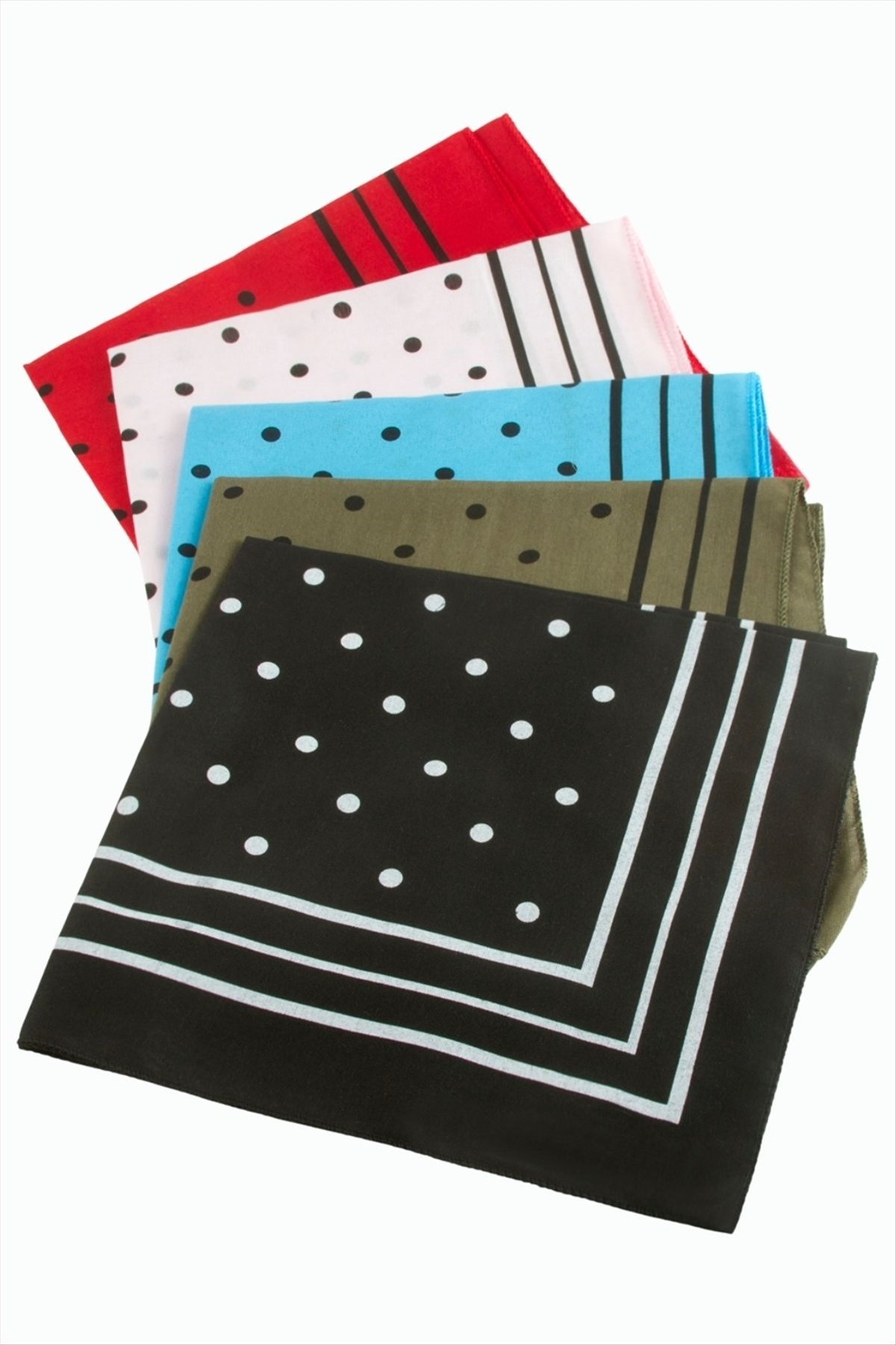 Benekli Desenli Keten Bandana 50*50
