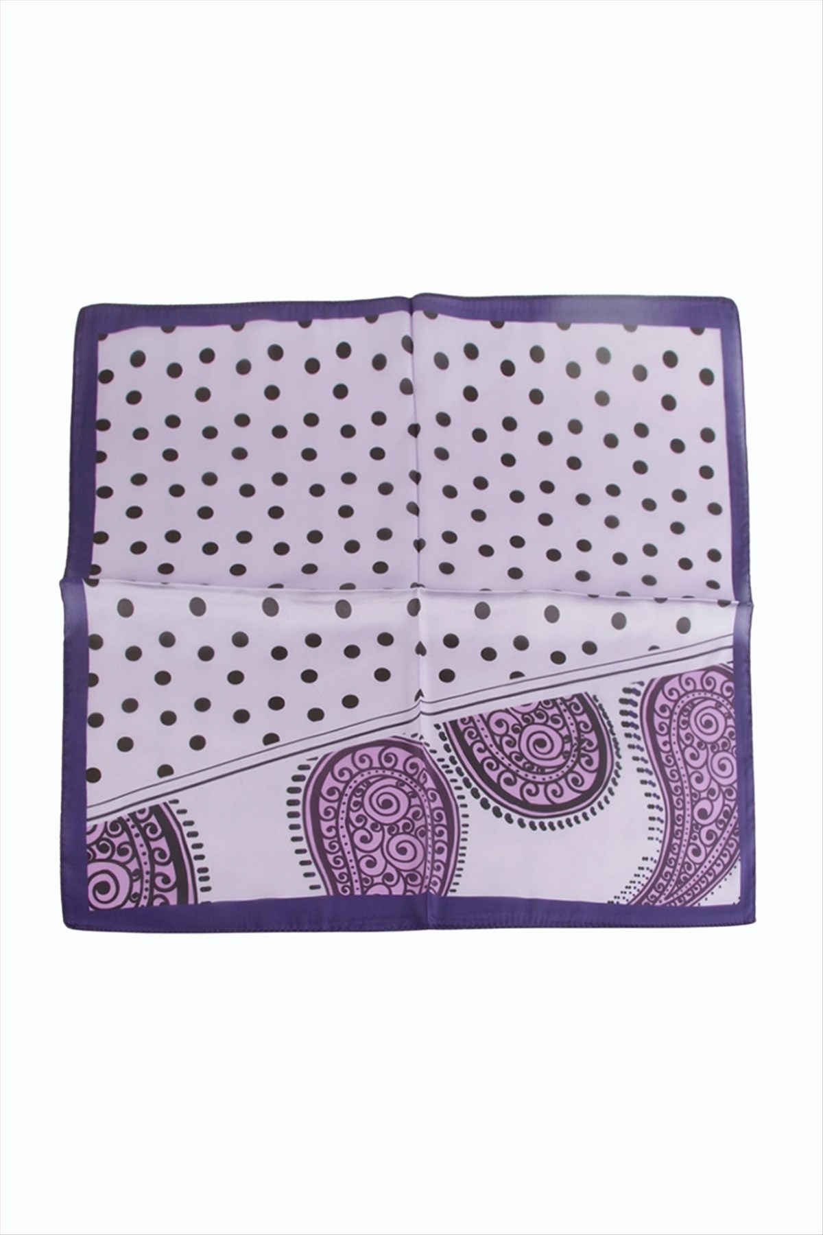 Benekli Desenli Zr Şifon Fular 50*50 cm