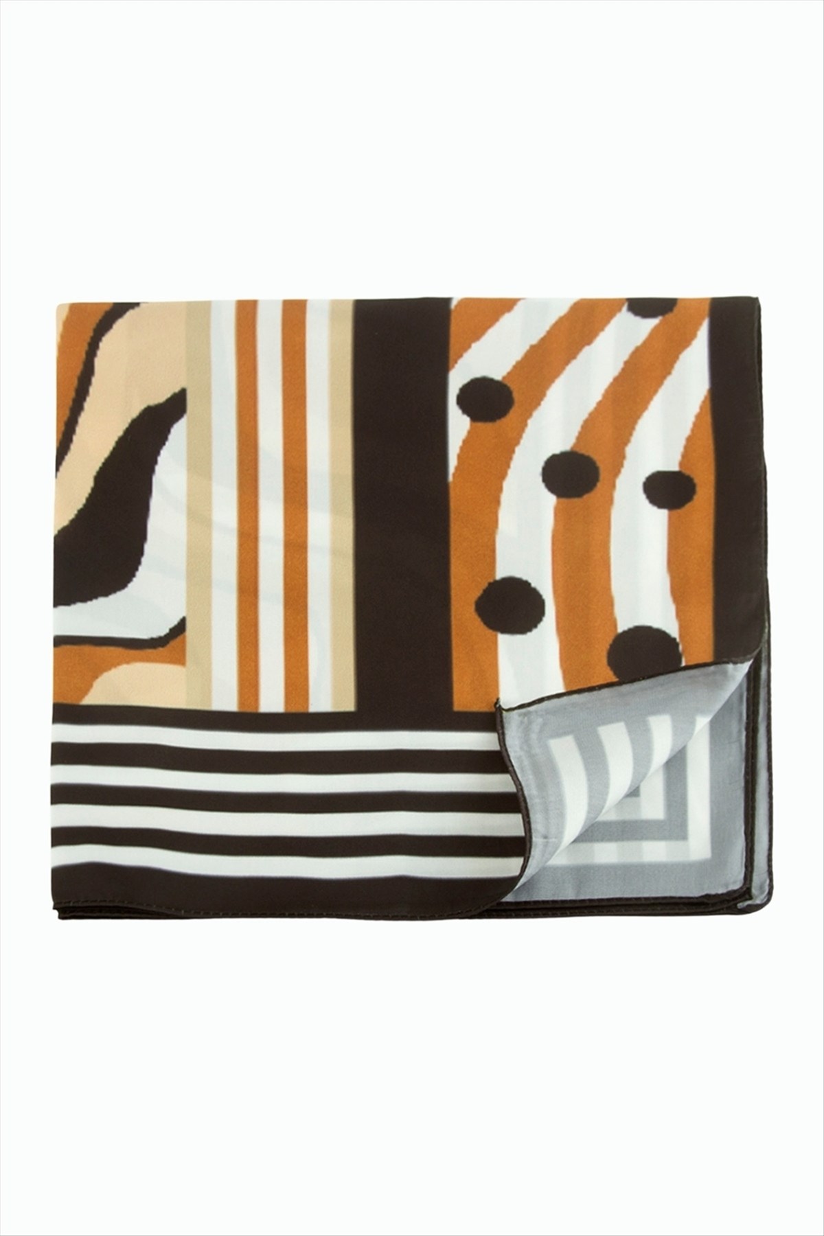 Benekli Desenli Zr Şifon Fular 50*50 cm