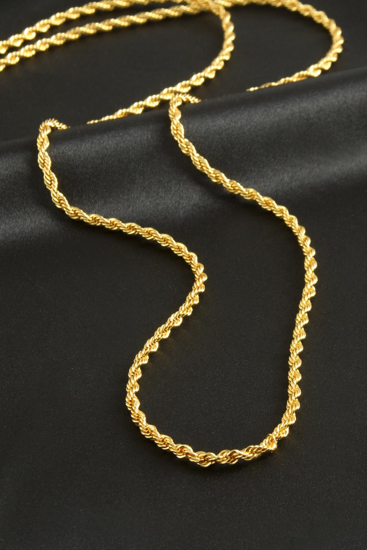 Burgulu Zincir Kolye 80 cm