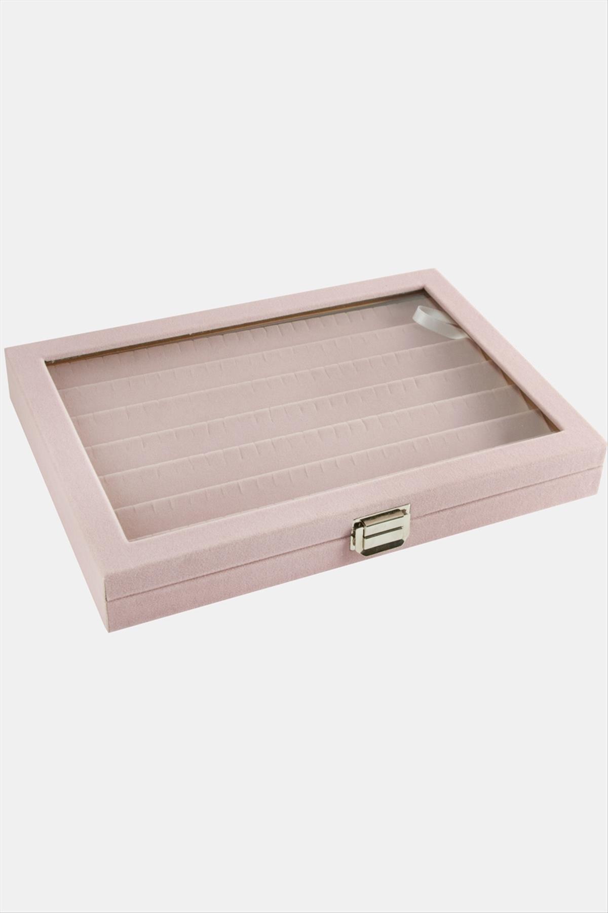 Cam Kapaklı Anfora Kumaş Küpe Standı 24*34 cm