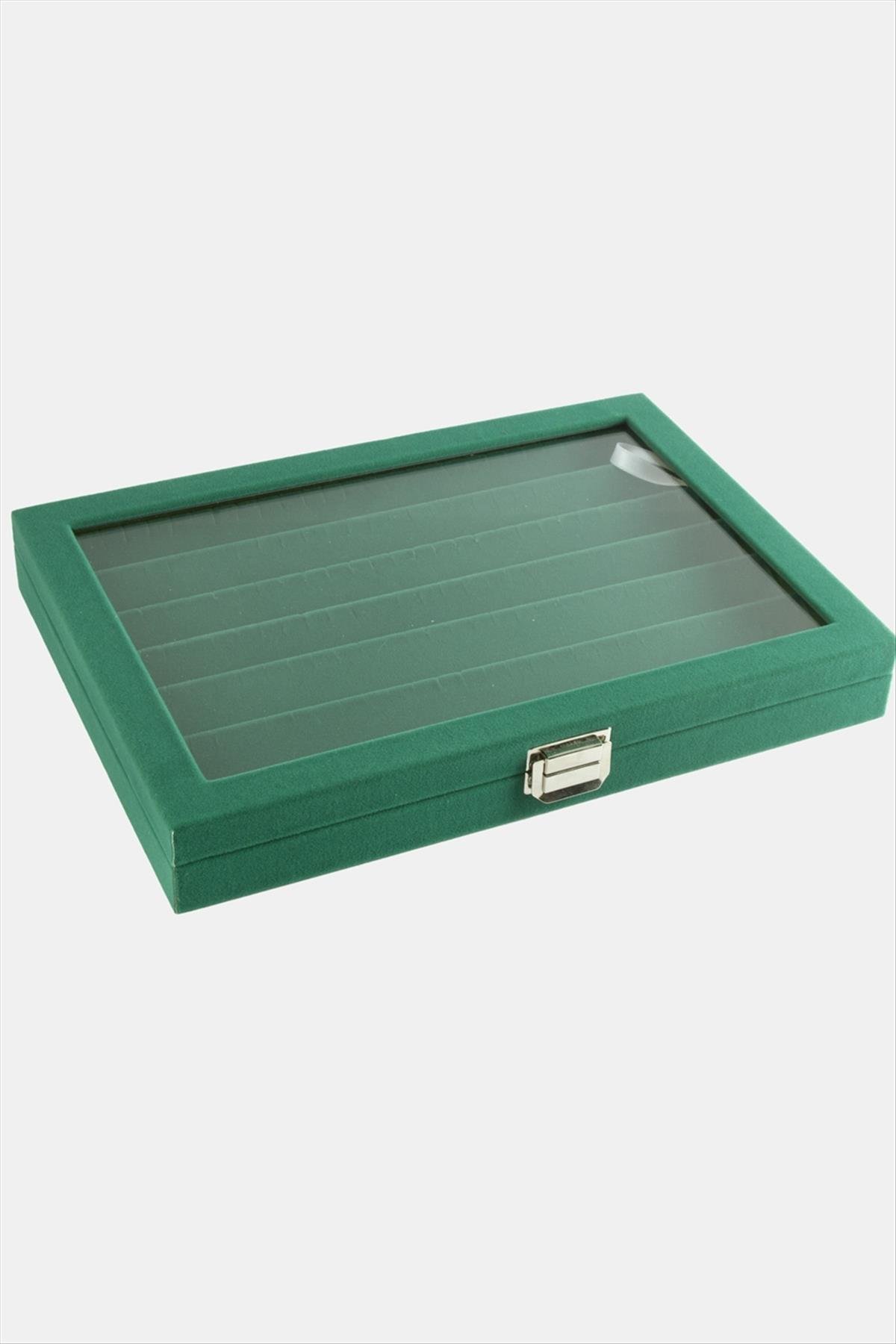 Cam Kapaklı Anfora Kumaş Küpe Standı 24*34 cm