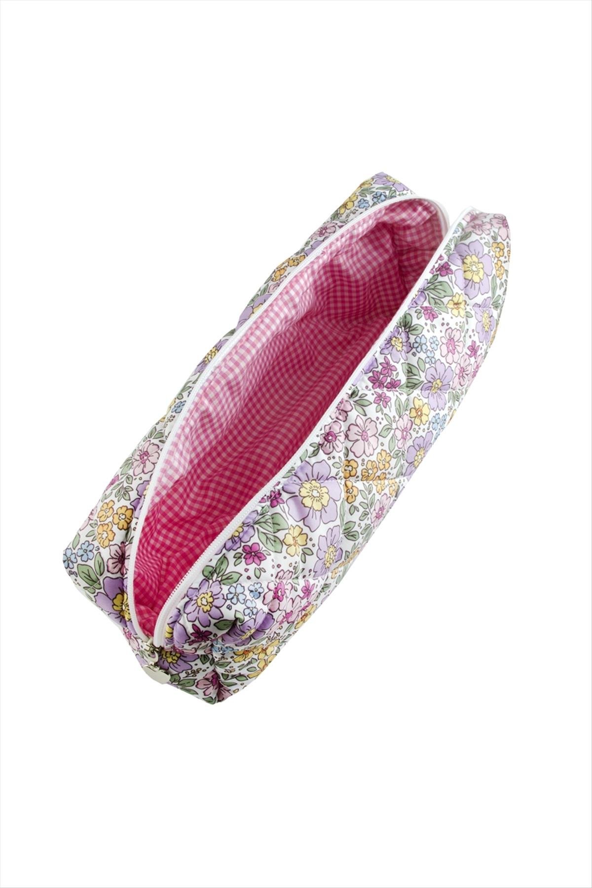 Çiçek Desenli Kalem Kutusu