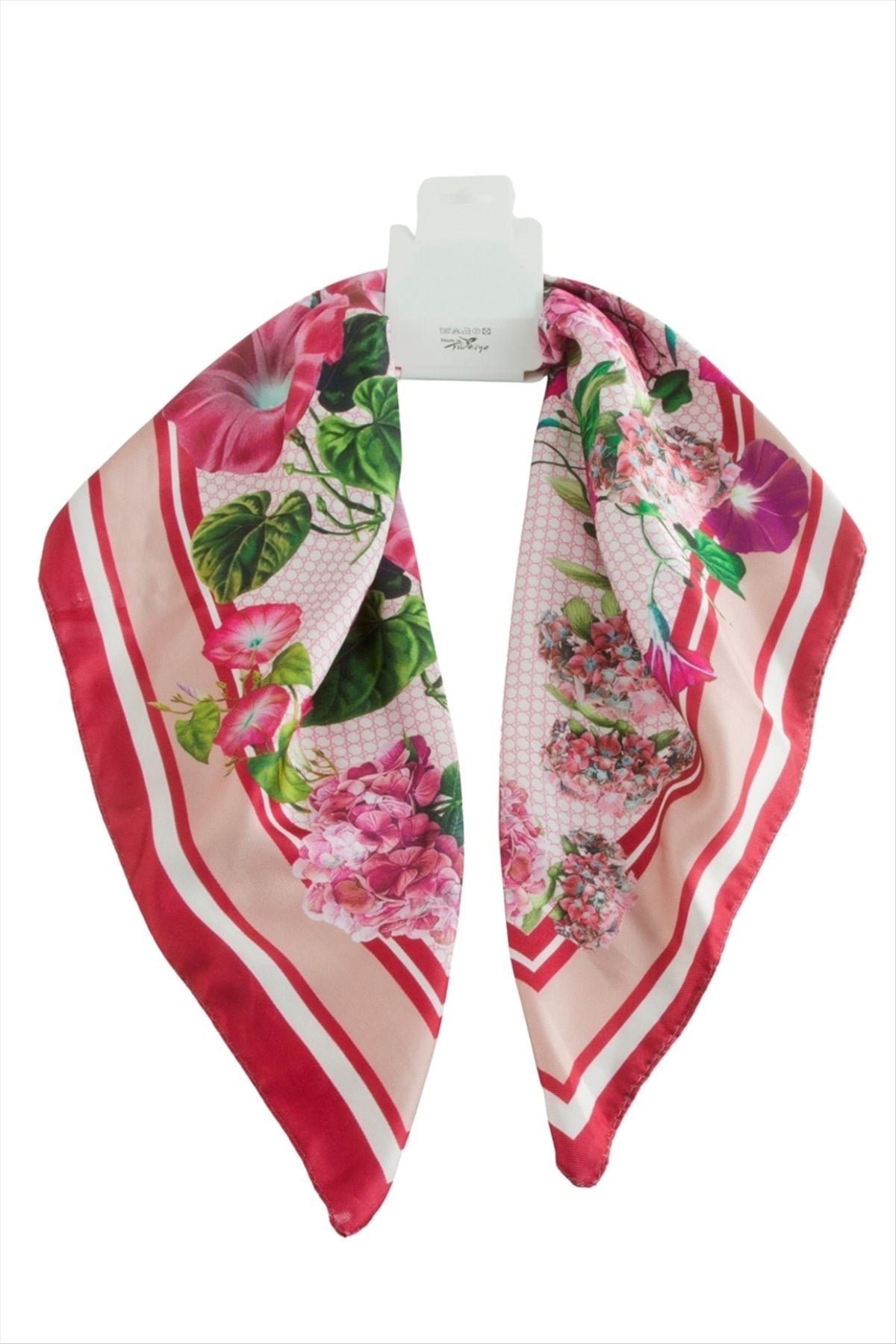 Çiçek Desenli Zr Saten Fular 50*50 cm