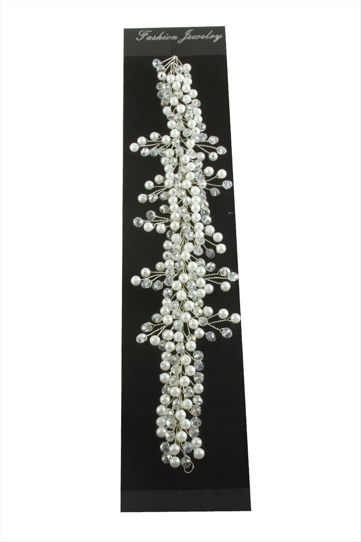 Çiçek İnci Kristal Saç Aksesuarı