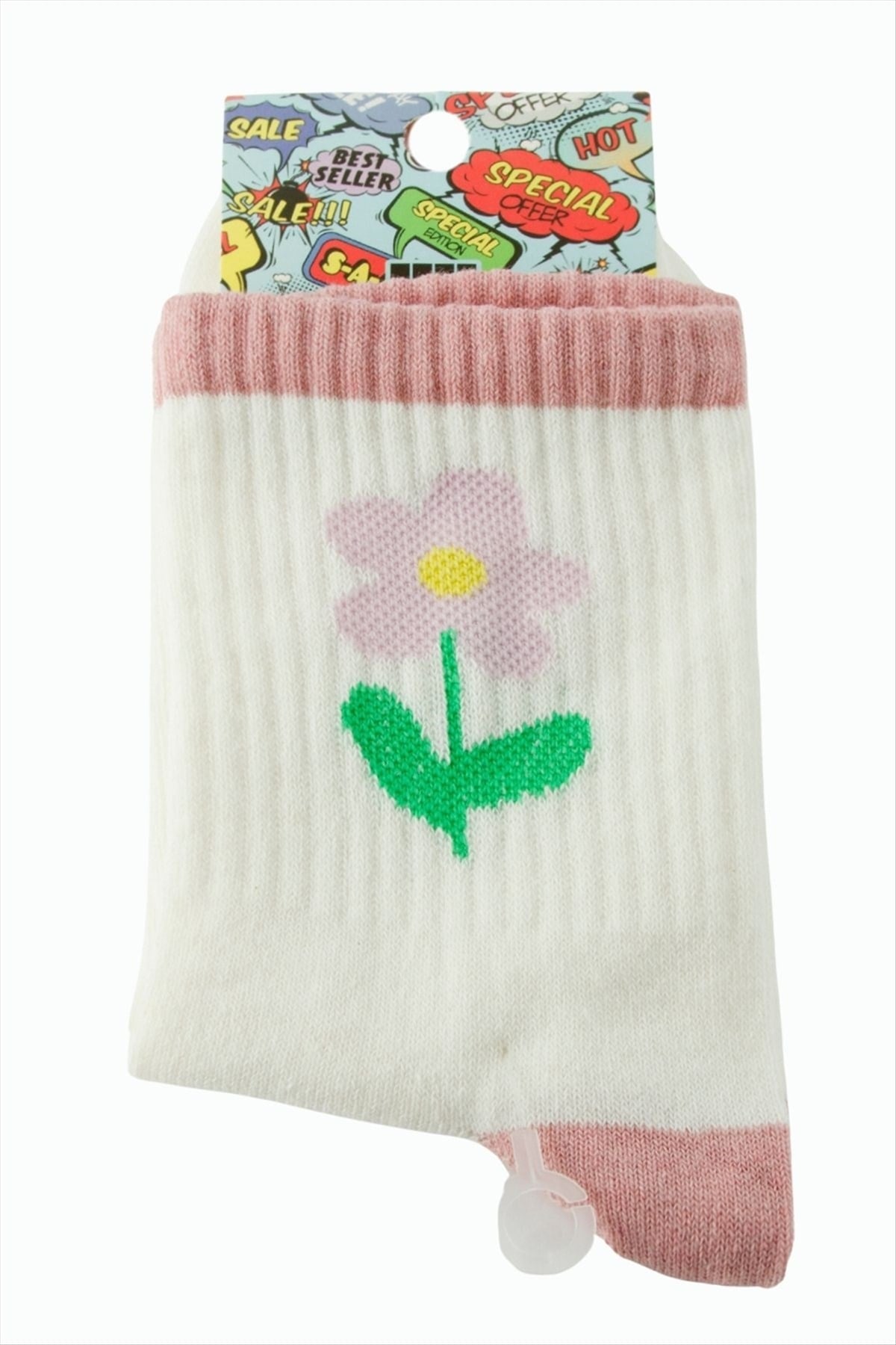 Çiçek Kolej Çorap 8X28-11924197-Açık Pembe