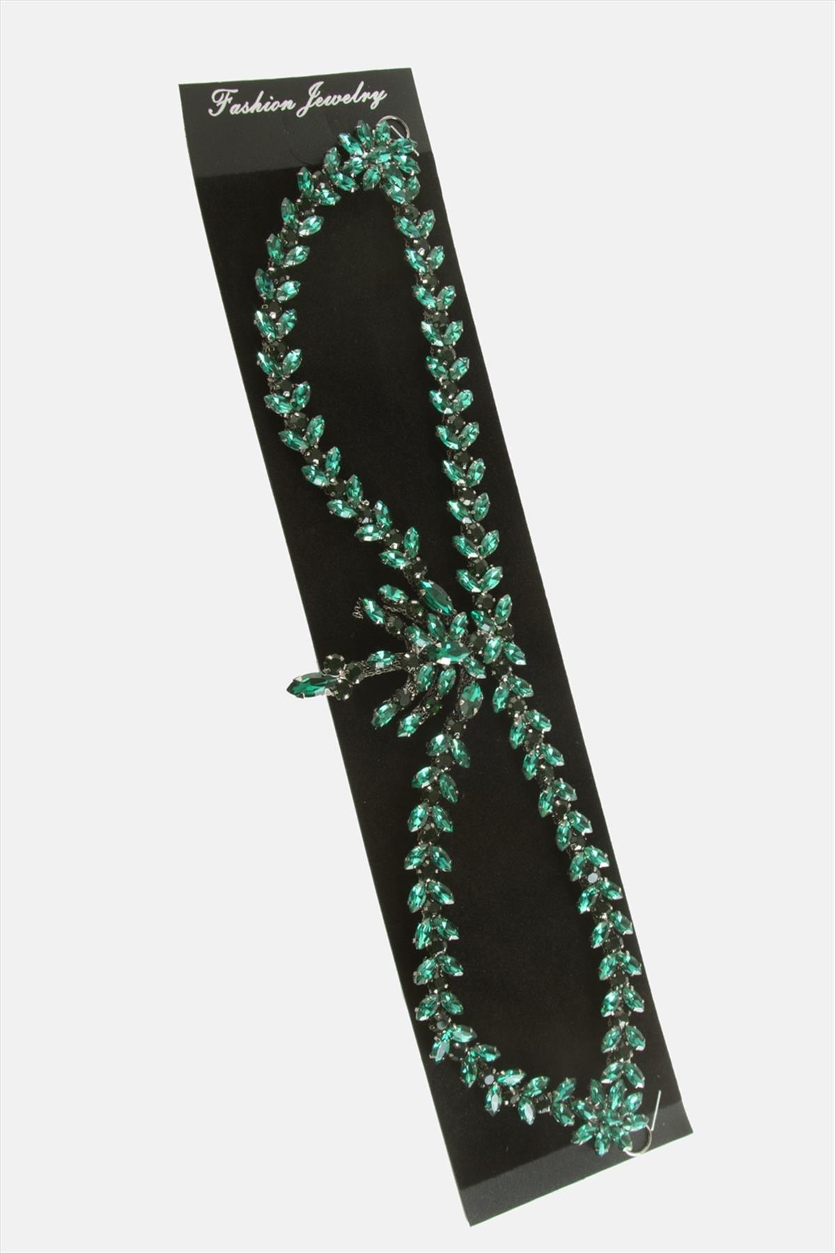 Çiçek Kristal Taşlı Alınlık