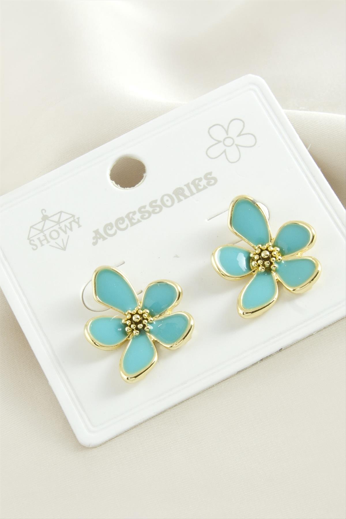 Çiçek Mineli Küpe