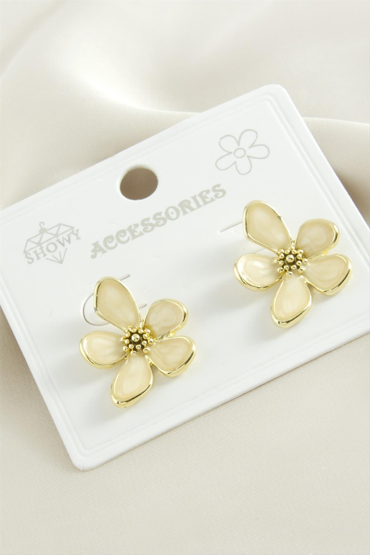 Çiçek Mineli Küpe