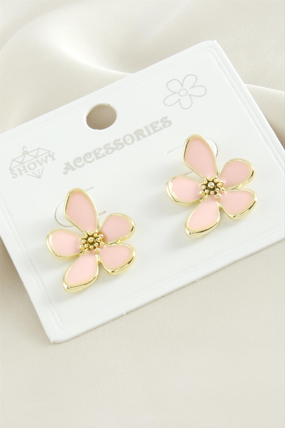 Çiçek Mineli Küpe