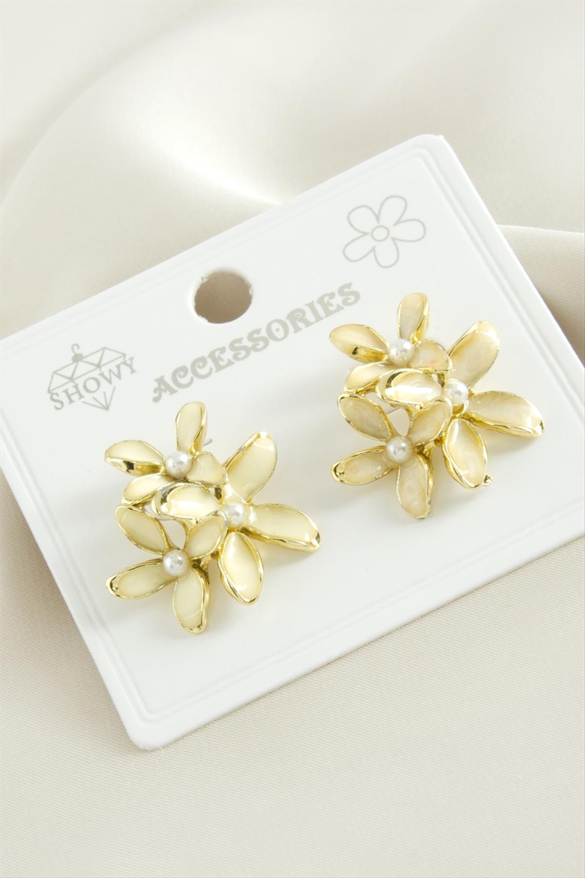 Çiçek Mineli Küpe