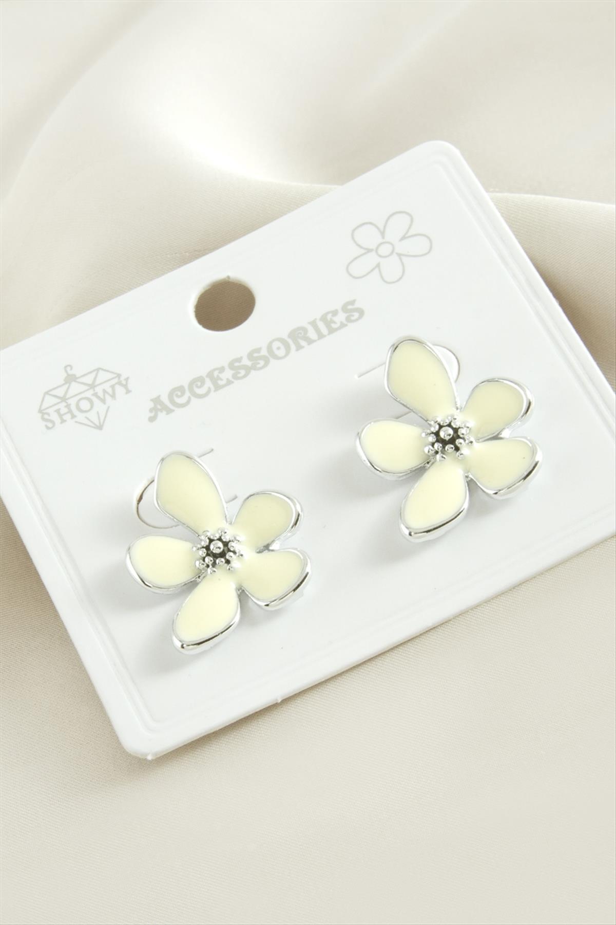 Çiçek Mineli Küpe