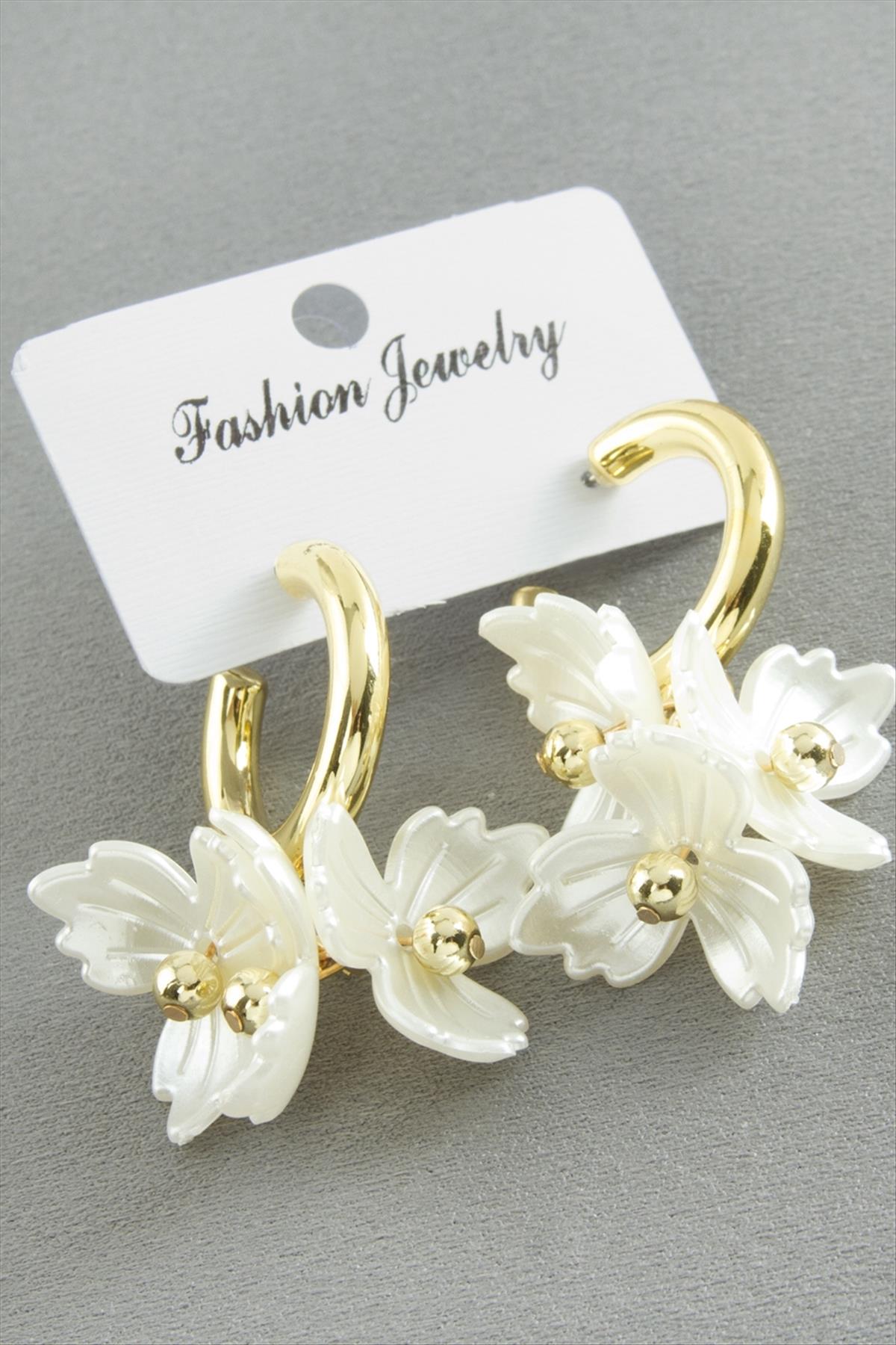 Çiçek Plastik Küpe