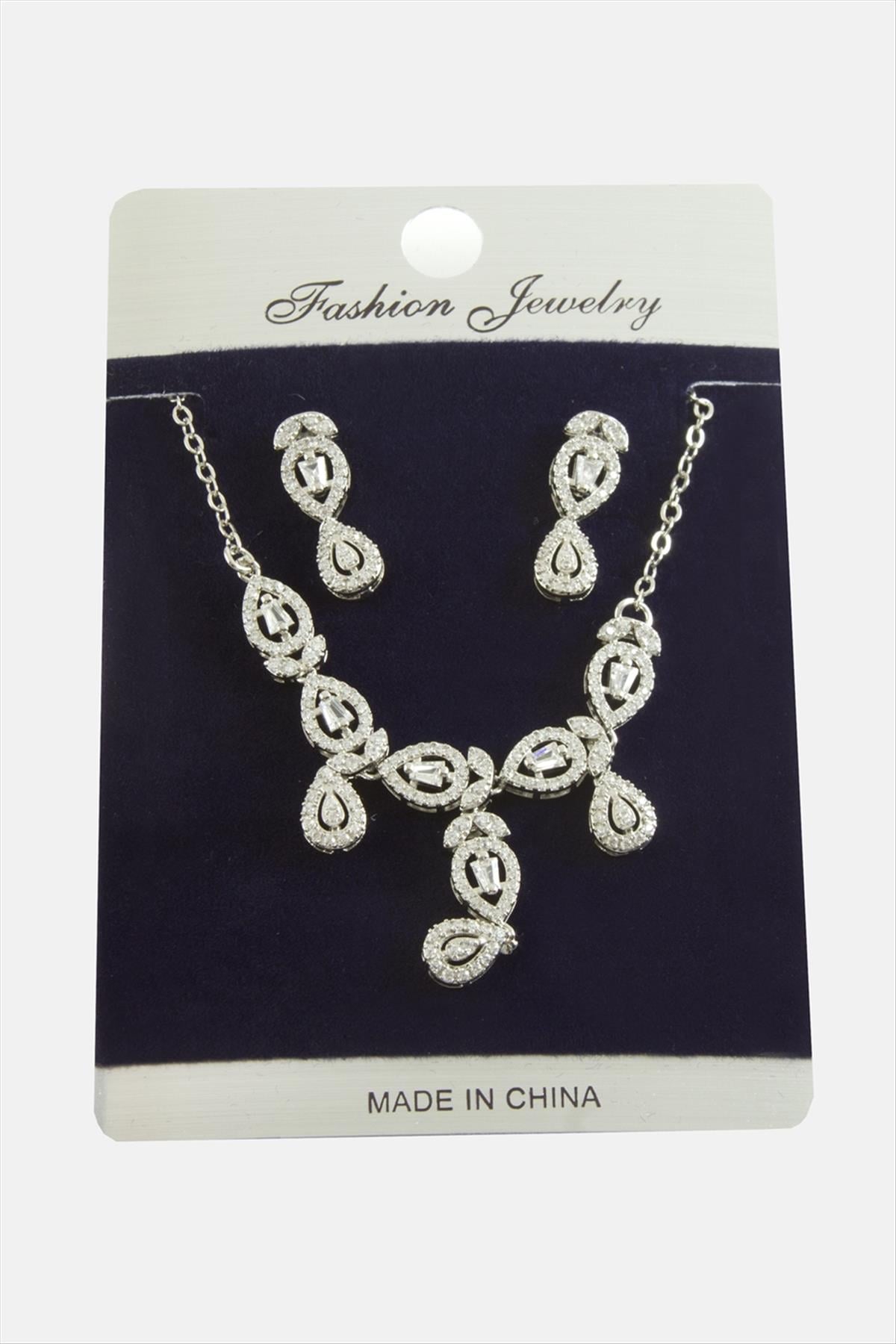 Damla Zirkon Taşlı Set Kolye