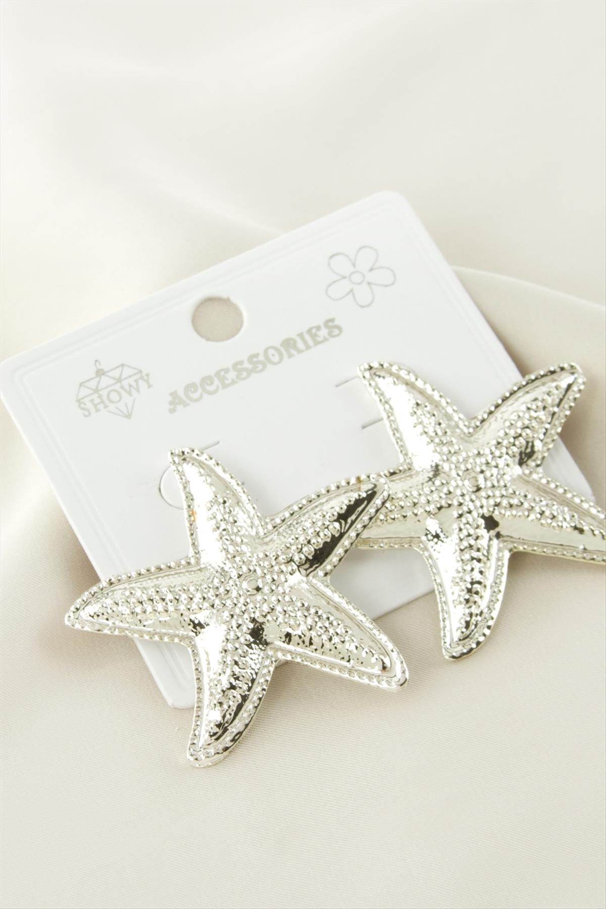 Deniz Yıldızı Metal Küpe