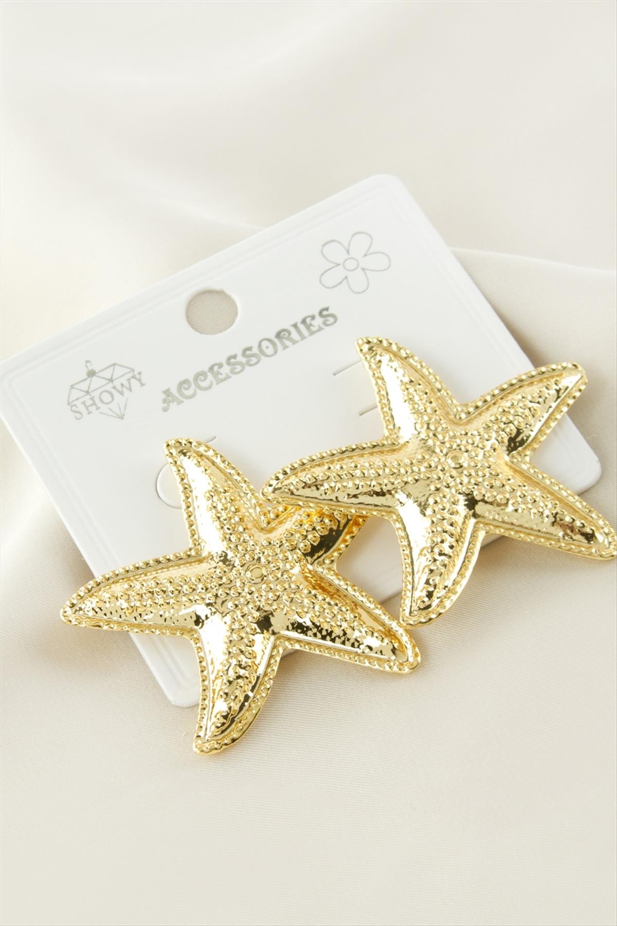 Deniz Yıldızı Metal Küpe