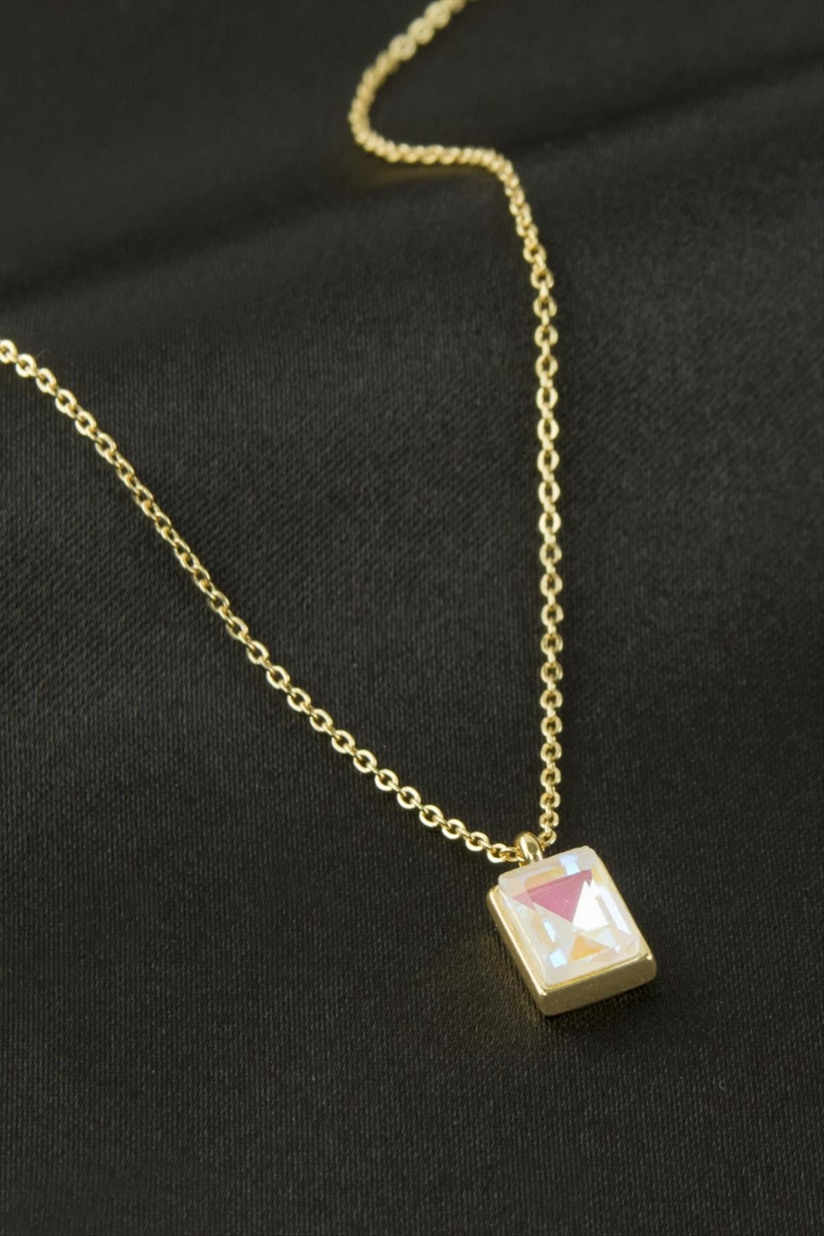 Dikdörtgen Cam Kolye