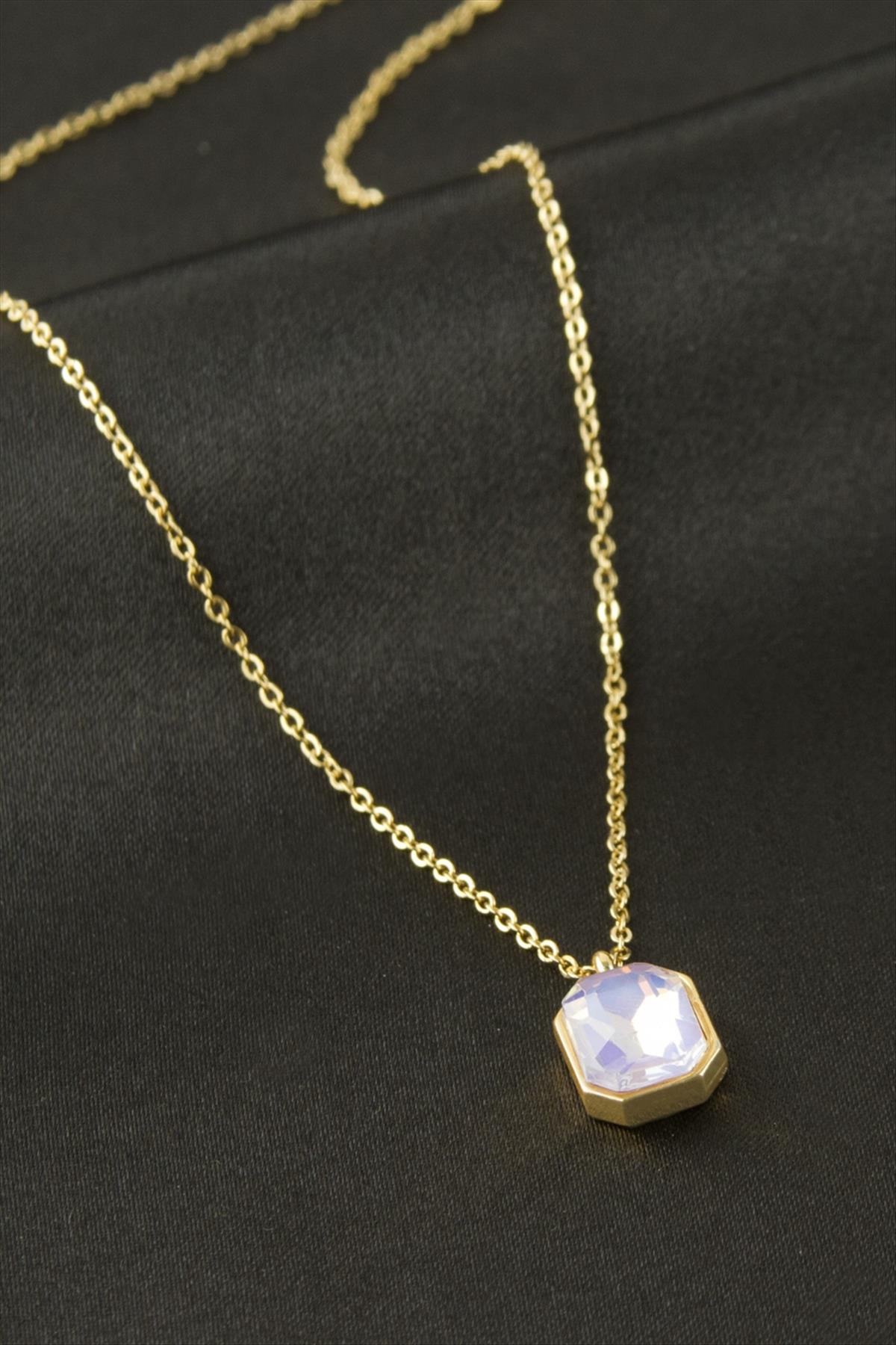 Dikdörtgen Çelik Kolye