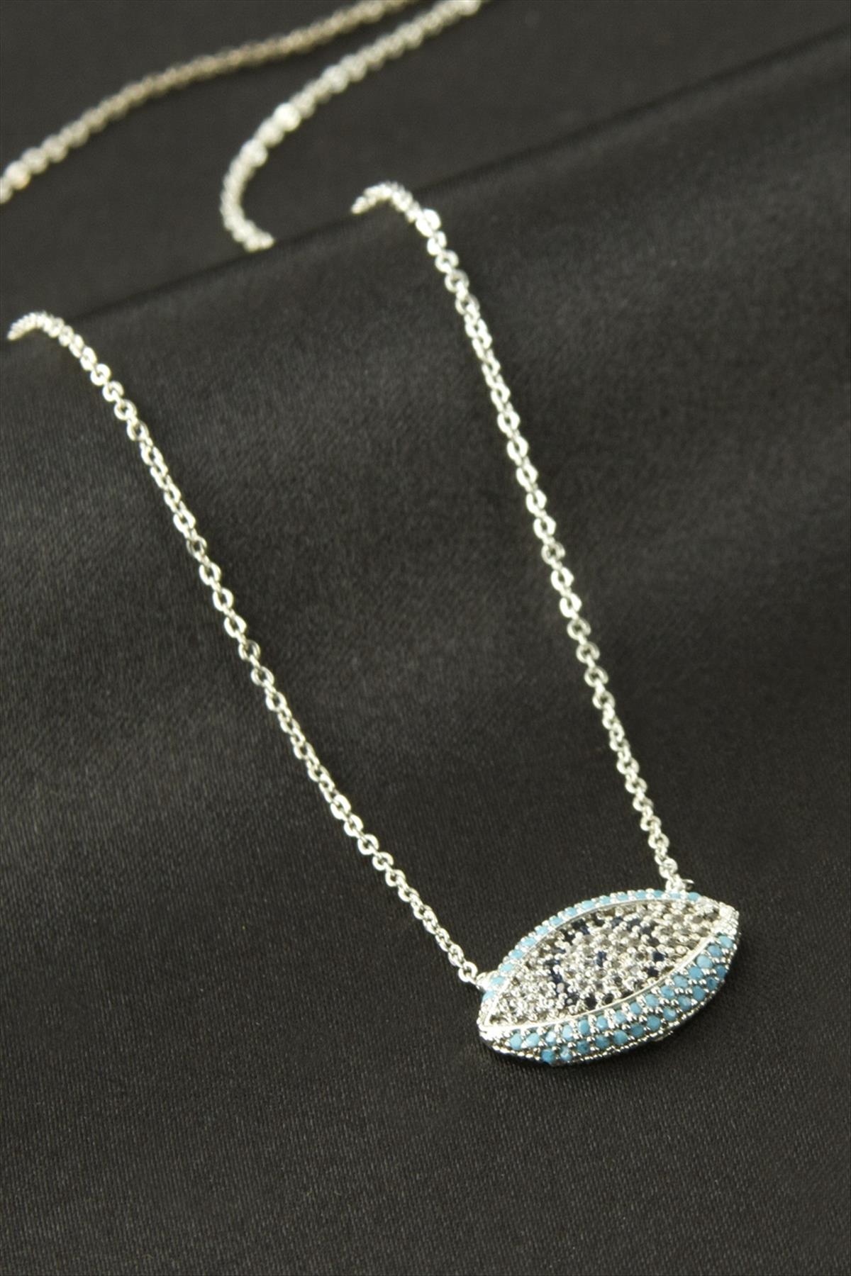 Göz Zirkon Taşlı Kolye