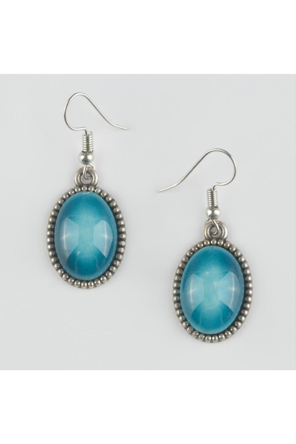 Gümüş Çini Küpe