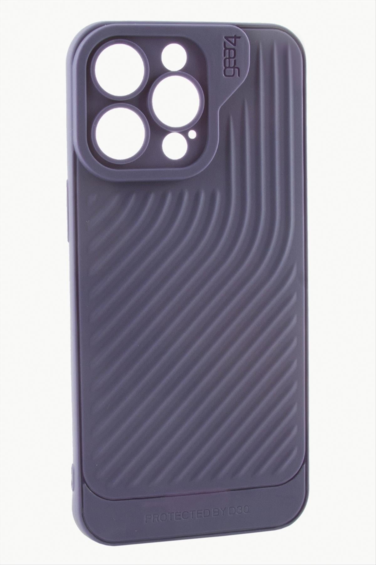 iPhone 15 Pro Max Çizgili Lüx Gear Silikon Kılıf