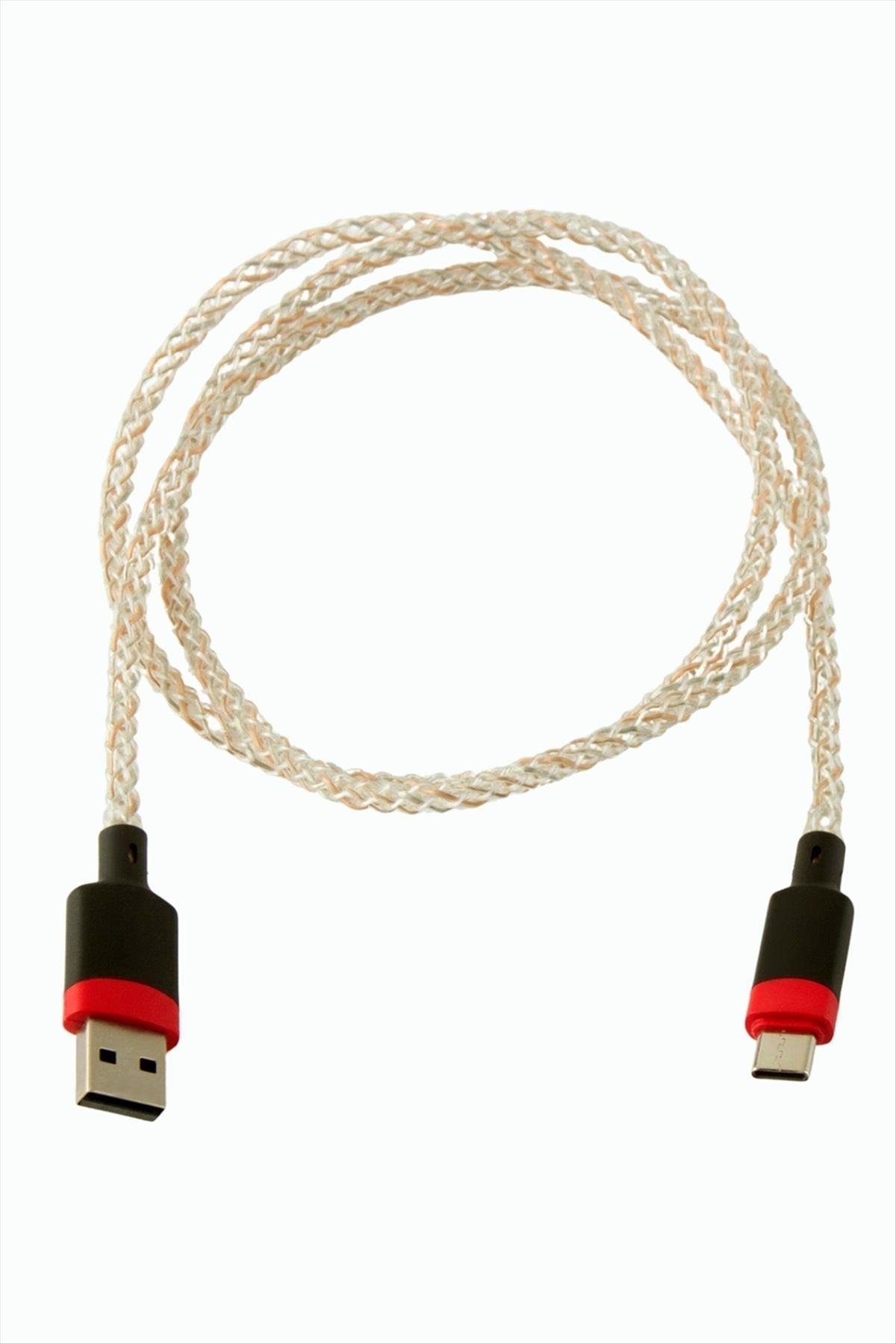 Işıklı Type-C USB Data Şarj Kablosu
