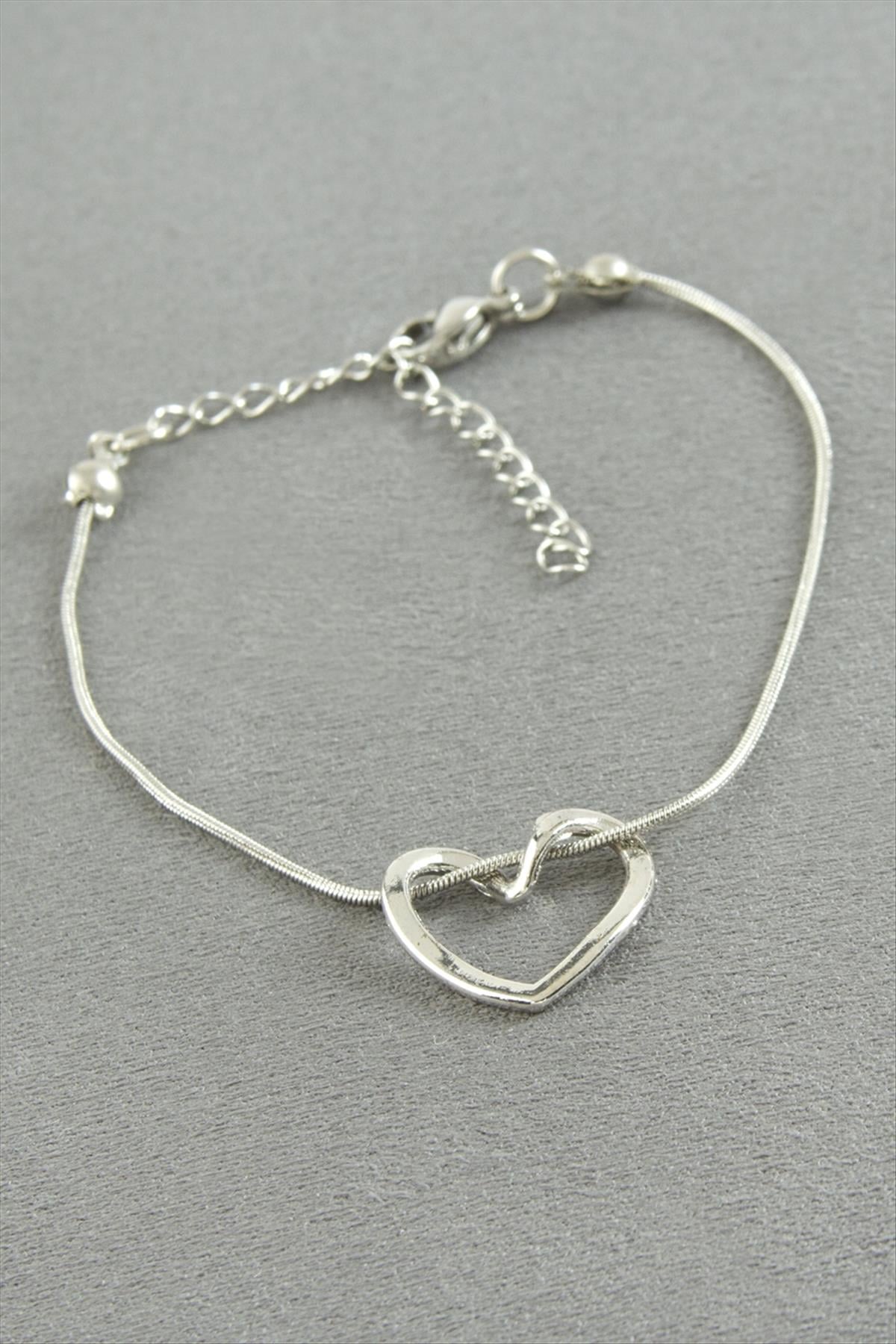 Kalp Çelik Bileklik