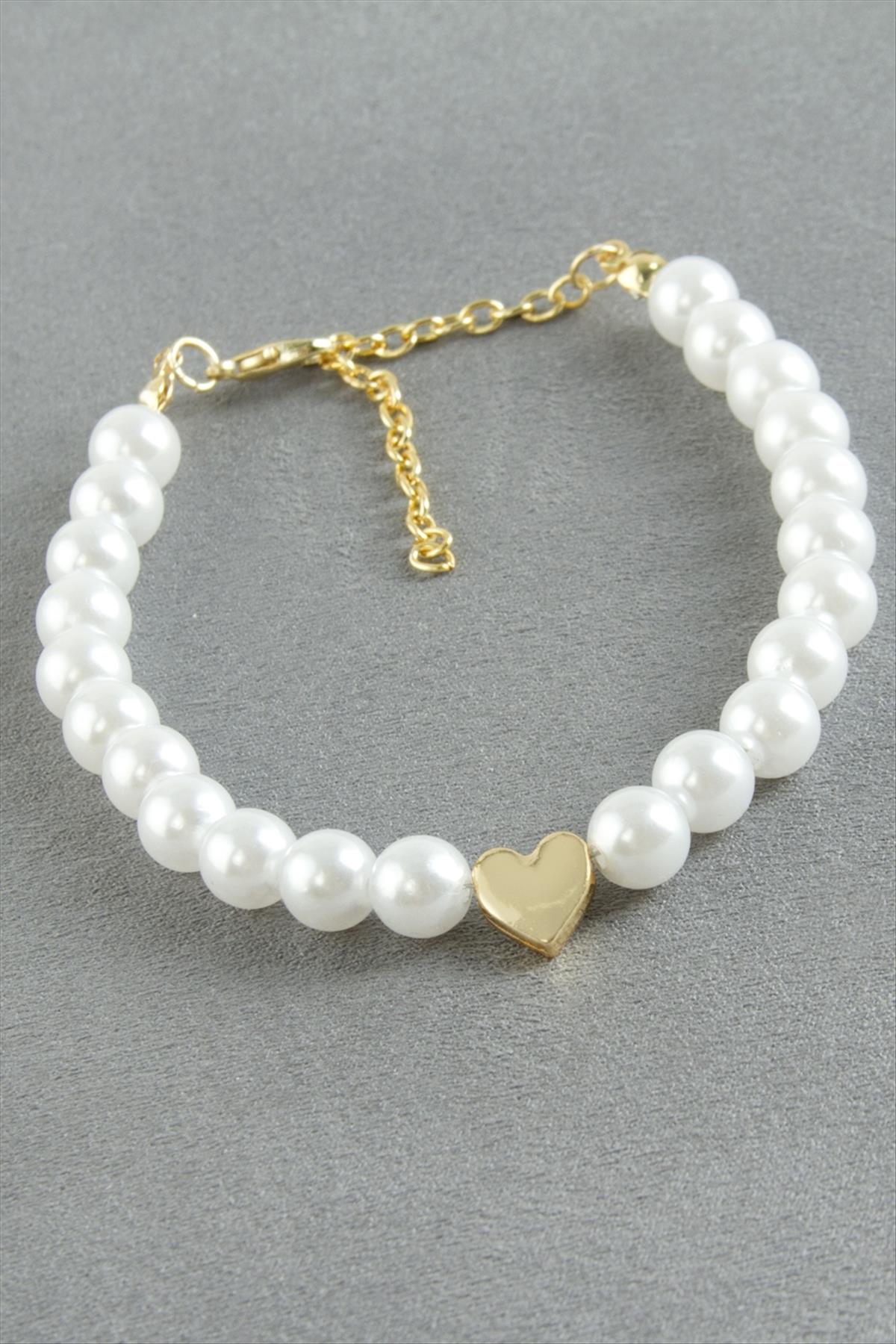 Kalp İnci Bileklik