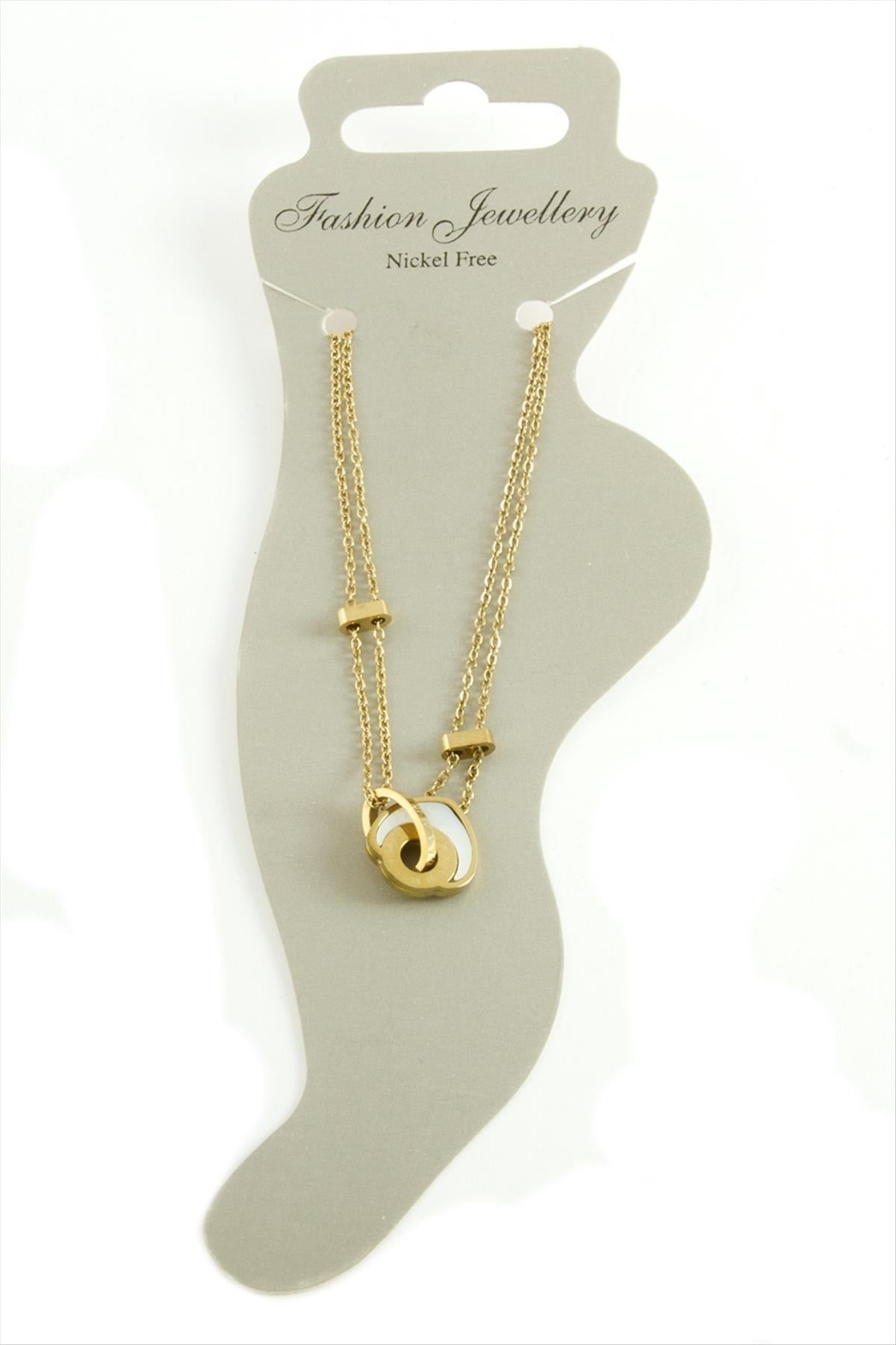 Kalp Sedef Lüks Çelik Halhal