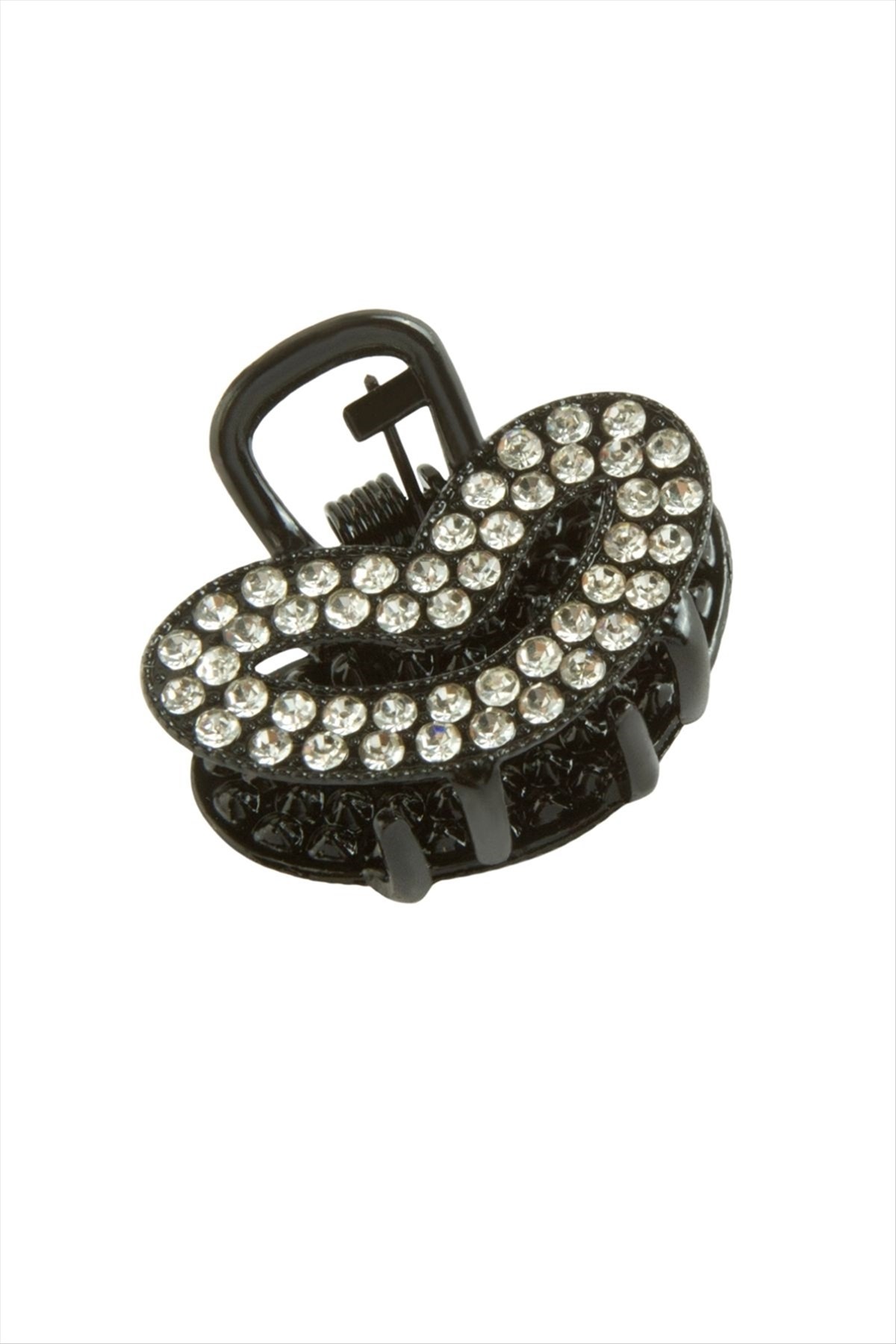 Kalp Taşlı Minik Metal Mandal Toka 2,5 cm