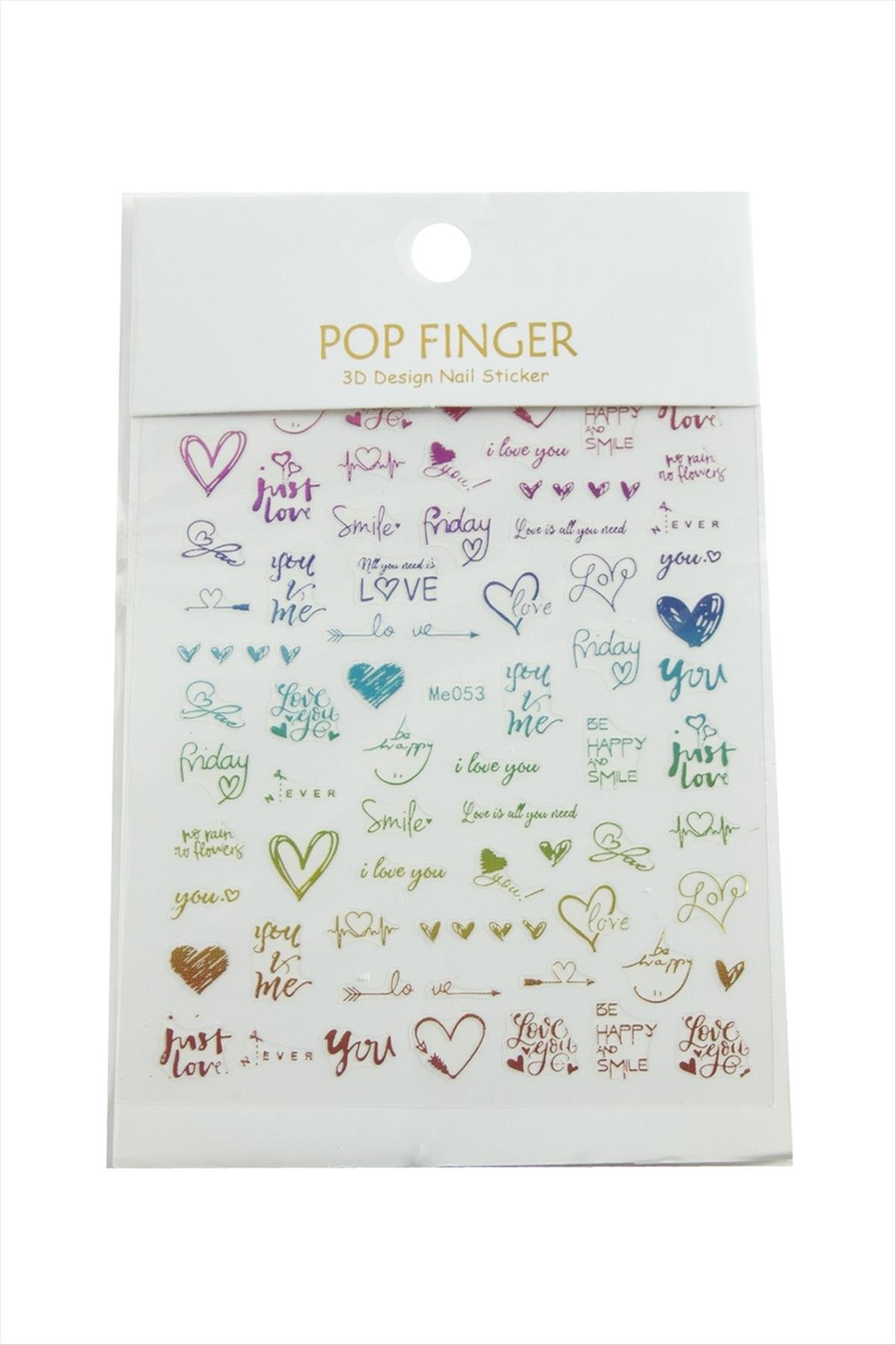 Kalp Yazılı Tattoo Dövme Sticker