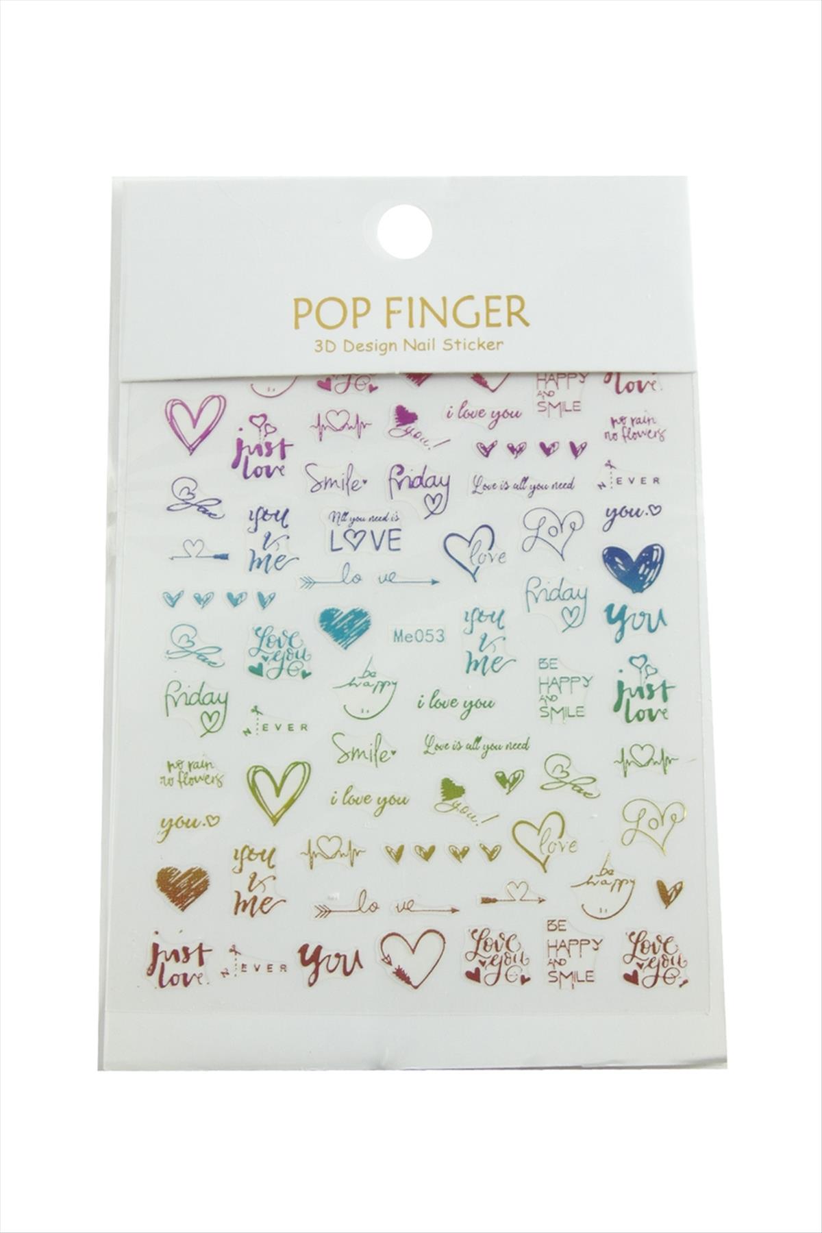 Kalp Yazılı Tattoo Dövme Sticker