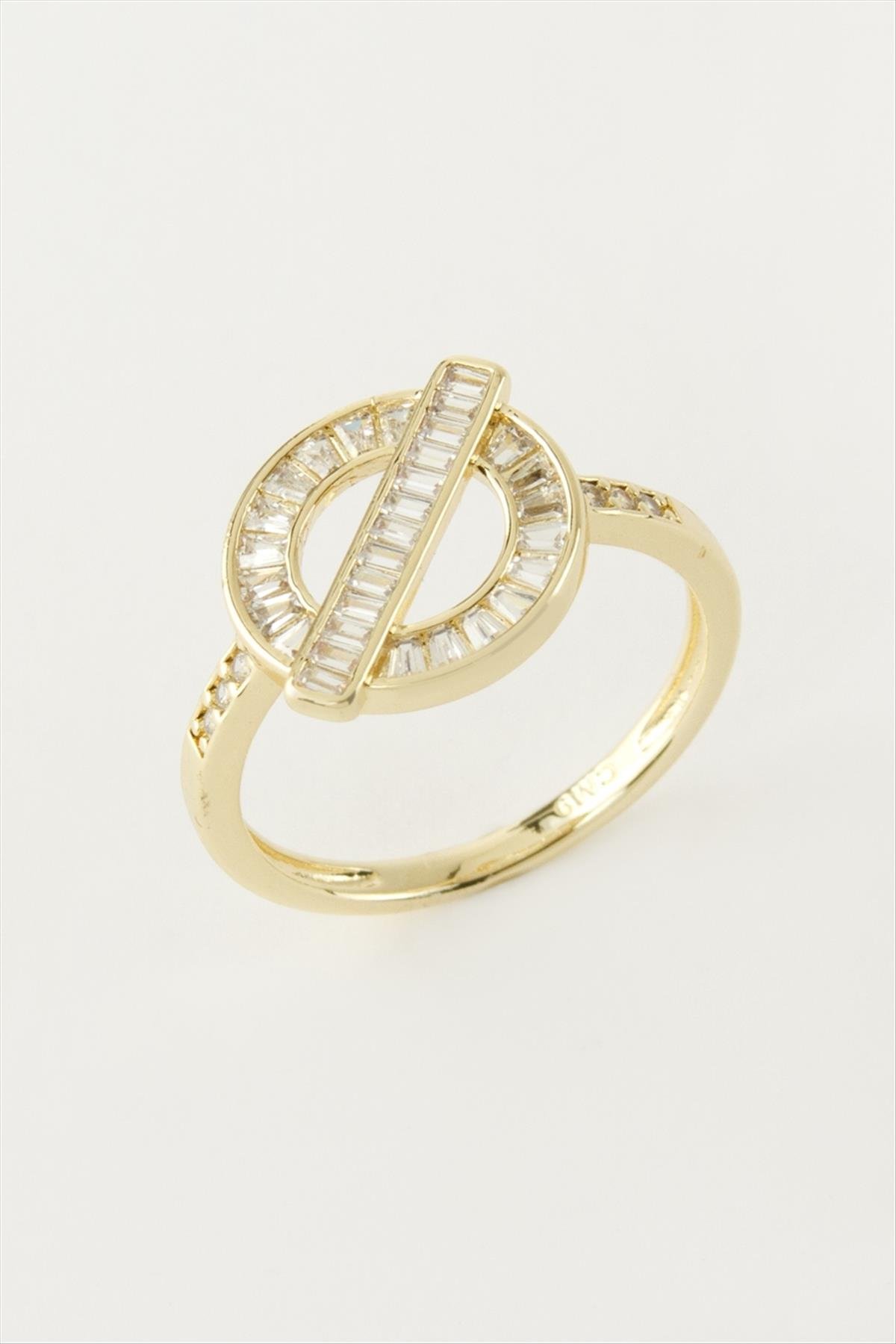 Karışık Lüks Zirkon Taşlı Çelik Yüzük 1 Adet