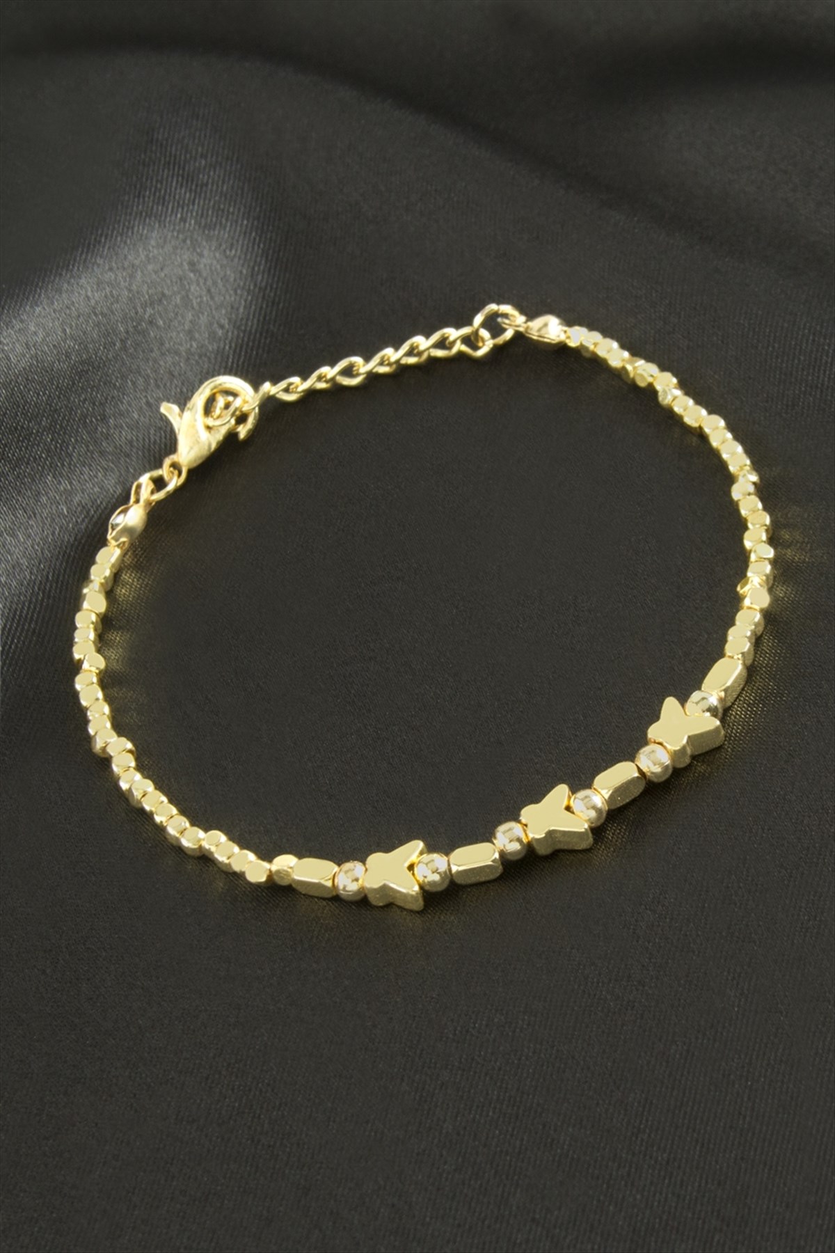 Kelebek Oval Metal Bileklik