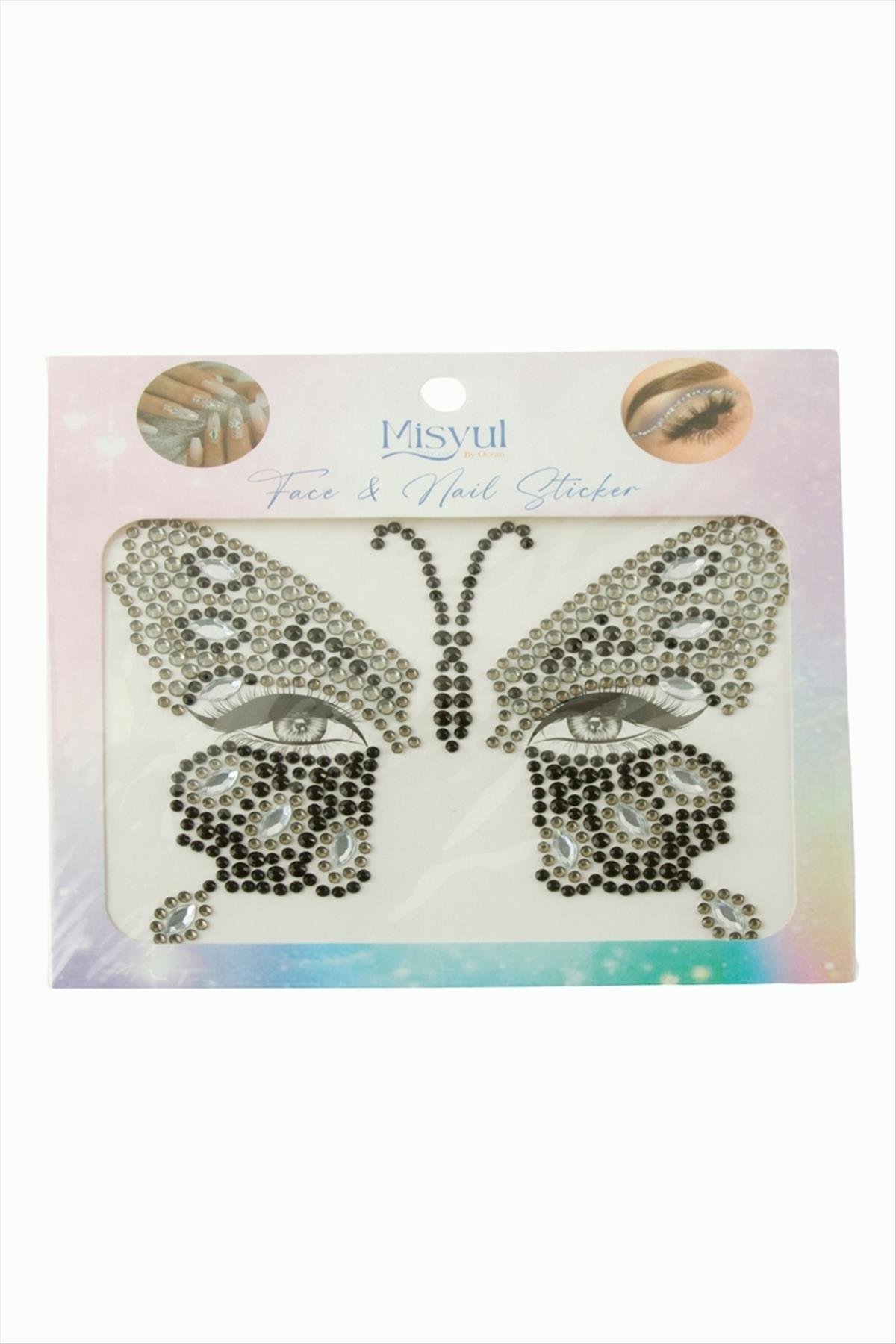 Kelebek Tırnak ve Yüz Süsleme Taşı