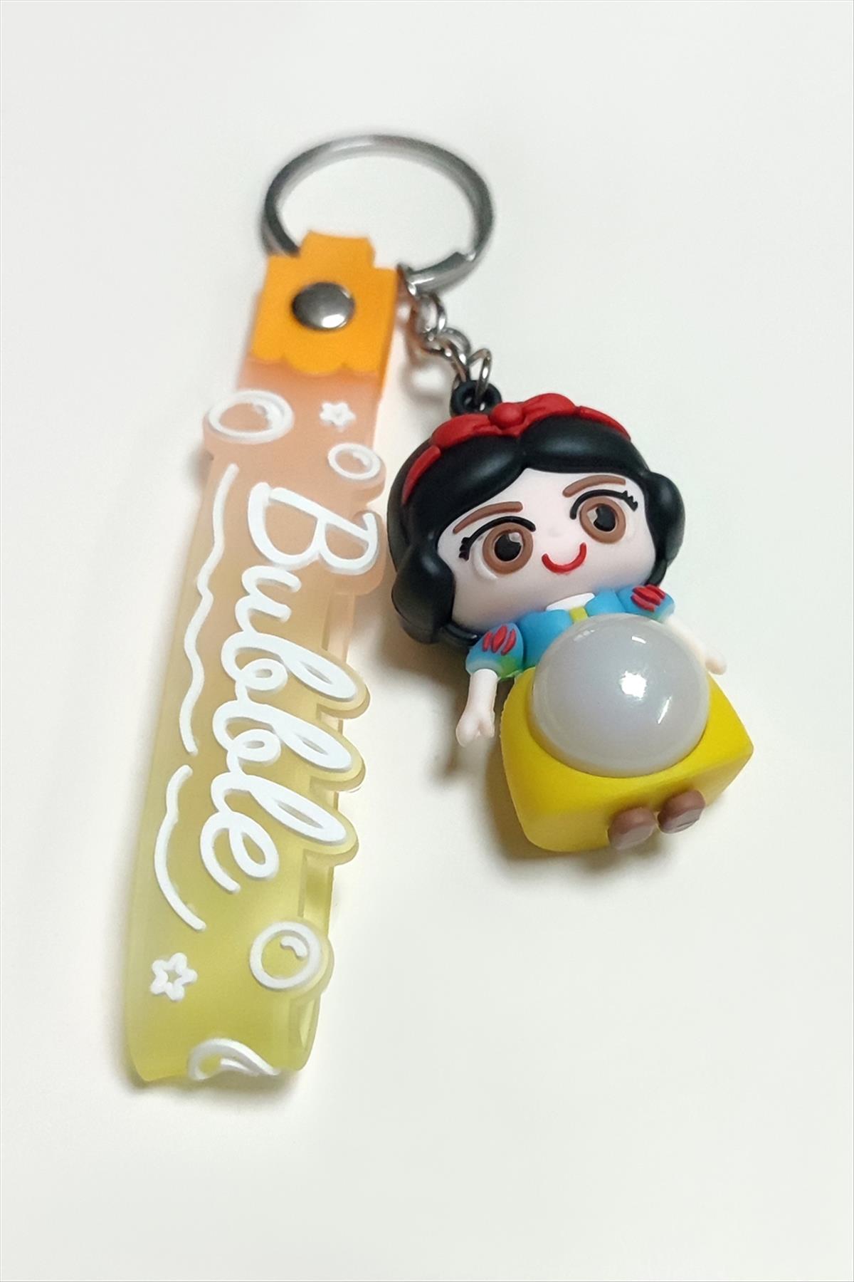 Kız Çocuk Işıklı Silikon Anahtarlık