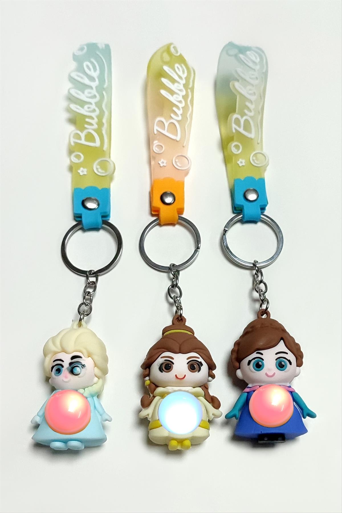 Kız Çocuk Işıklı Silikon Anahtarlık