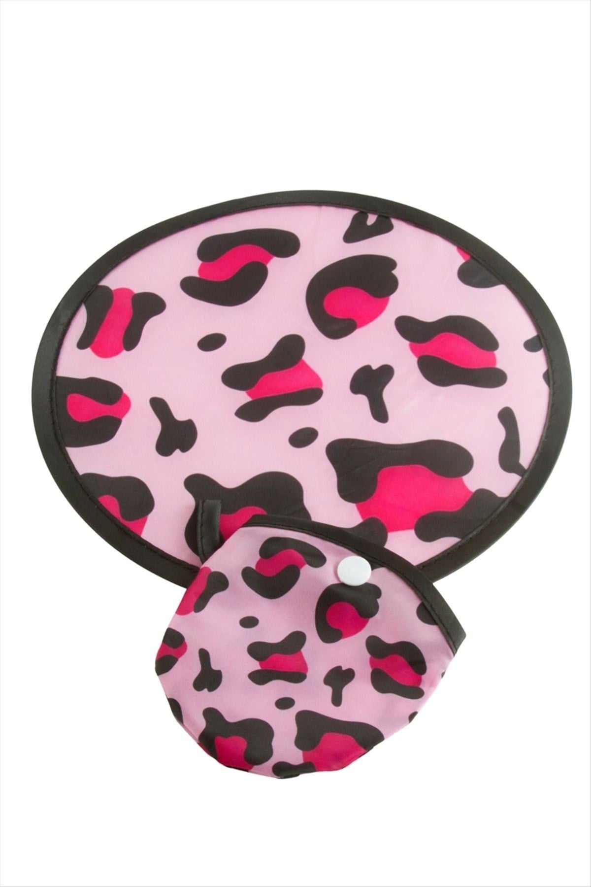 Leopar Desenli Kore Yelpaze 20 cm