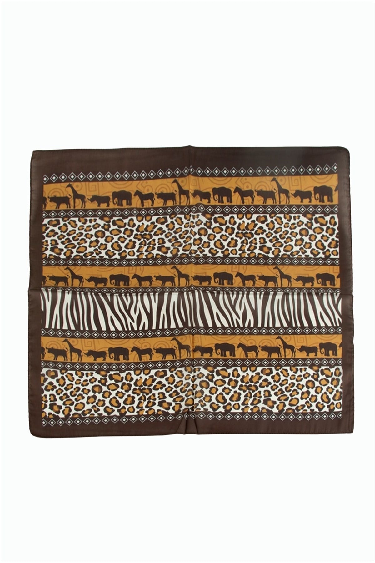 Leopar Desenli Zr Şifon Fular 50*50 cm