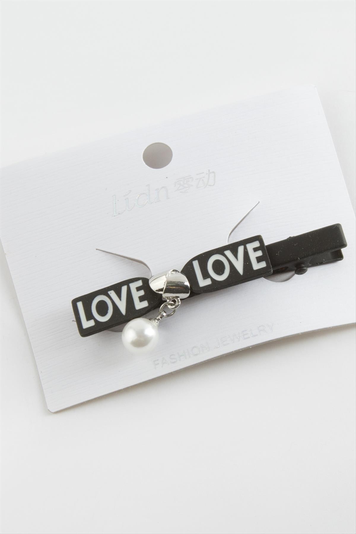 Love Yazılı İnci Pens Toka