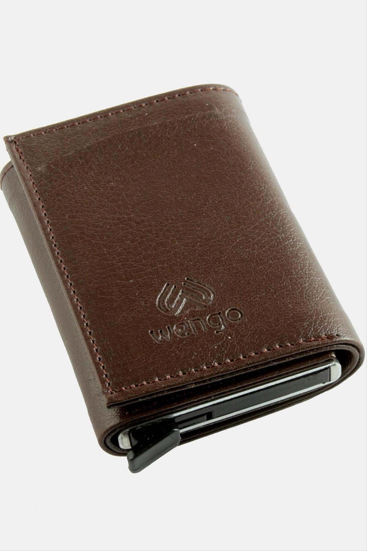 Mekanizmalı Kızaklı Kartlık Cüzdan Kağıt Para Bölmeli