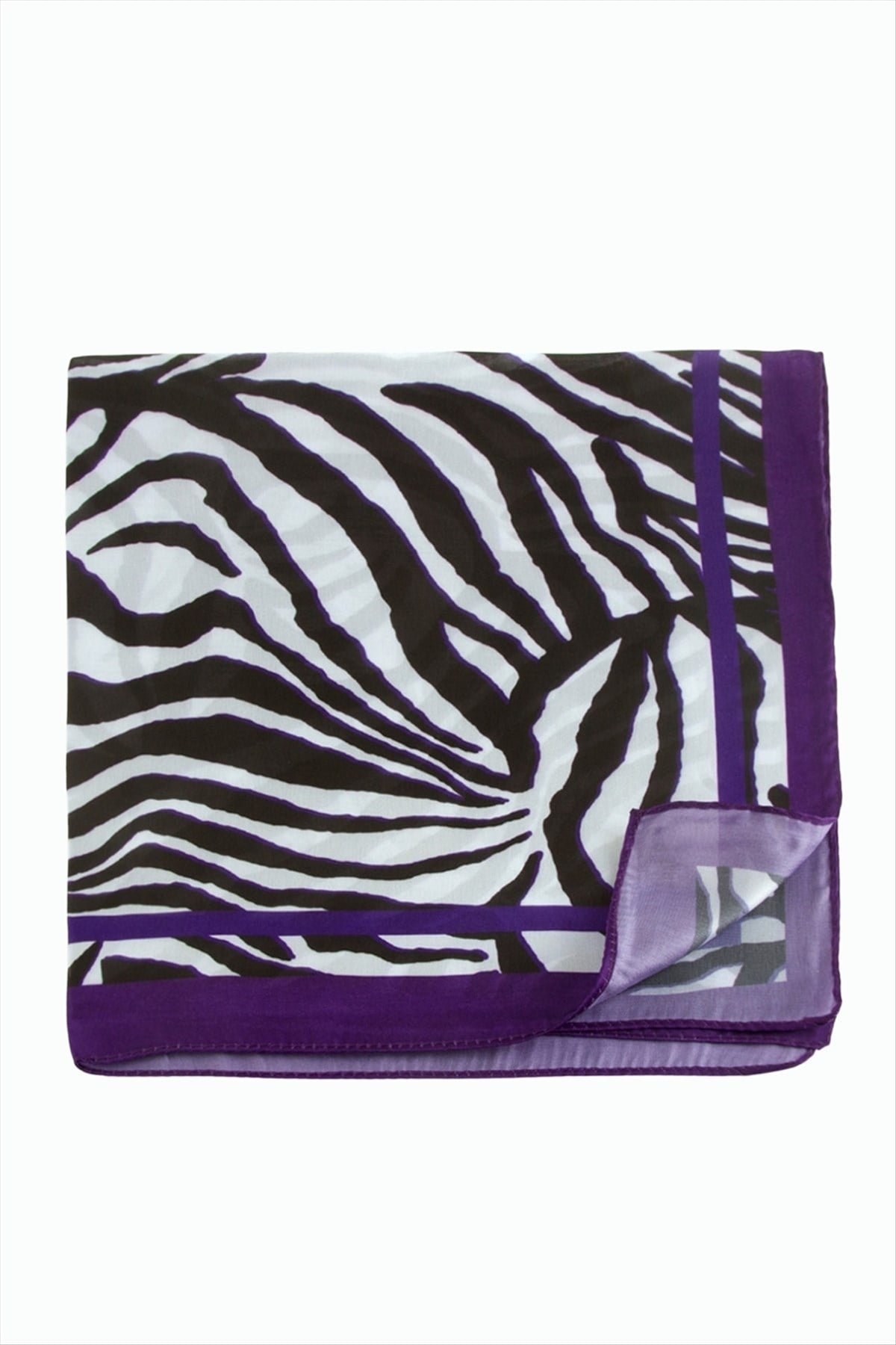 Mor Renkli Zr Şifon Fular 50*50 cm